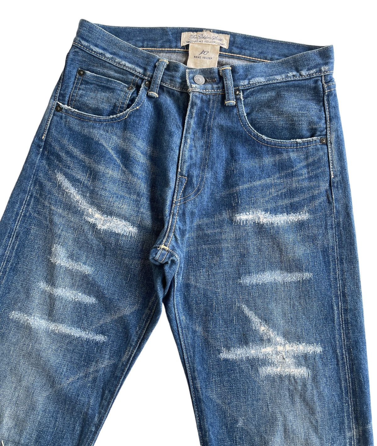 Remi Relief Distressed Short Selvedge Denim Size US 30 / EU 46 - 3 Thumbnail