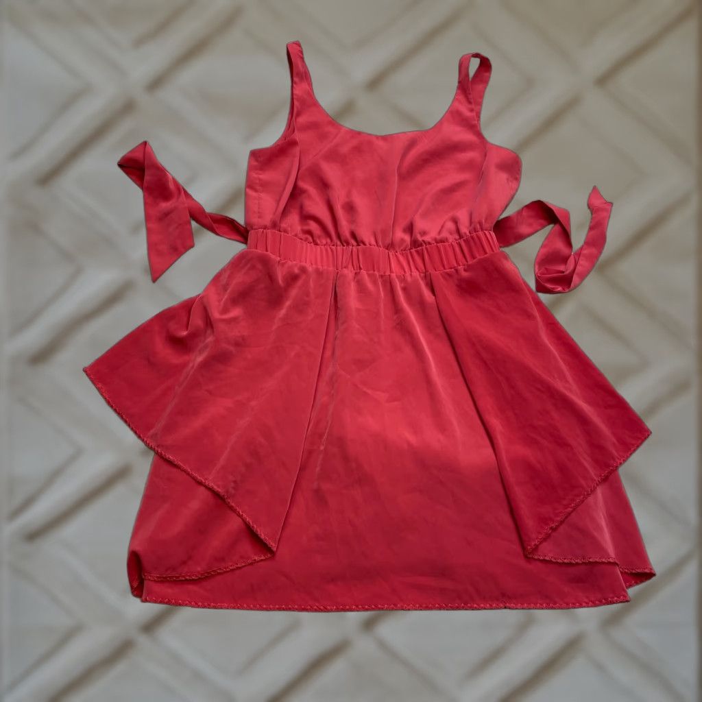 BCBGeneration BCBGeneration Shift Dress Womens Small Burnt Coral Pink Sleeveless Belted Midi Size S / US 4 / IT 40 - 1 Thumbnail