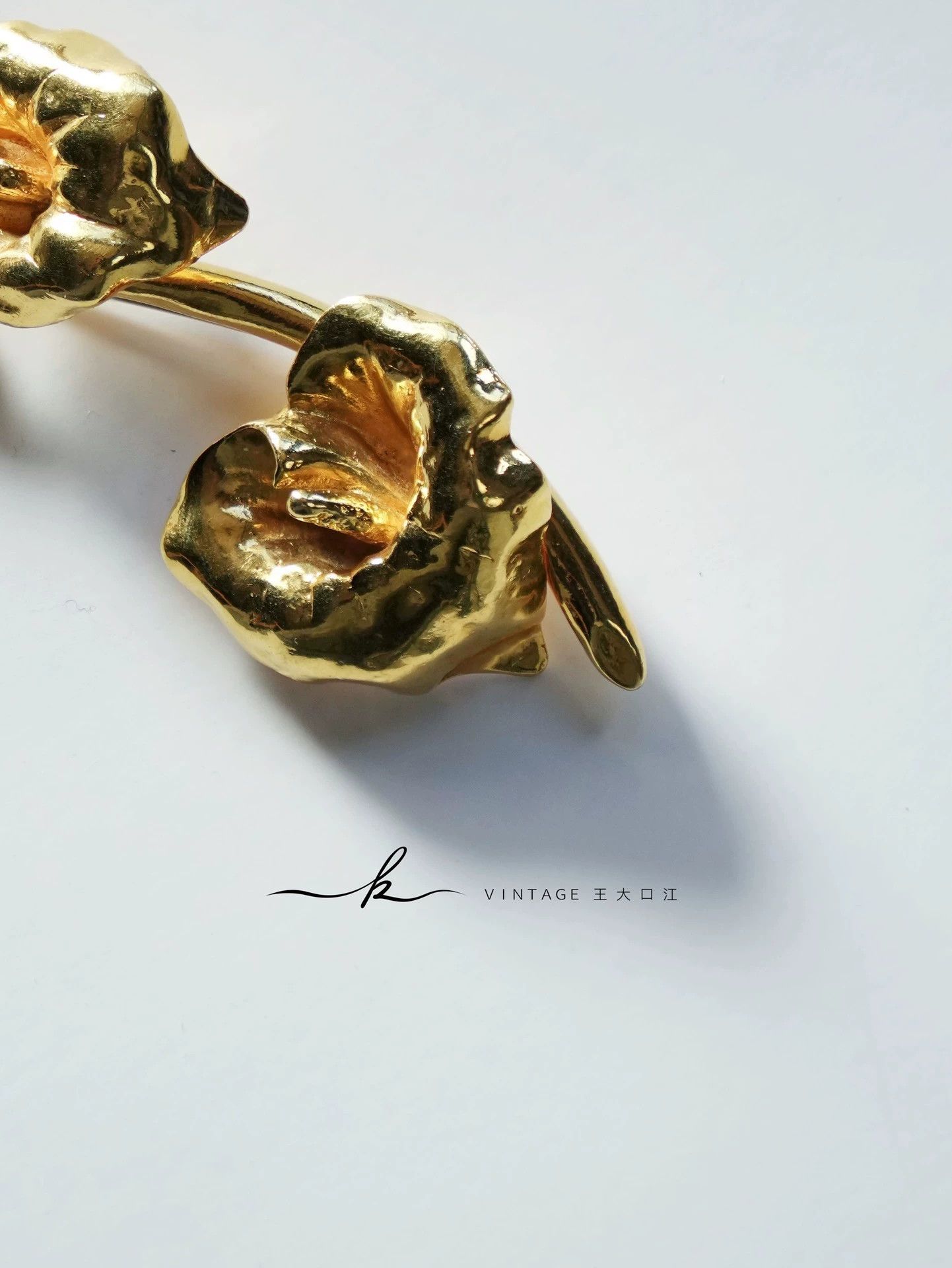 Other JACQUES AN LANH Vintage Gold Plated Calla Lily Brooch Size ONE SIZE - 6 Thumbnail