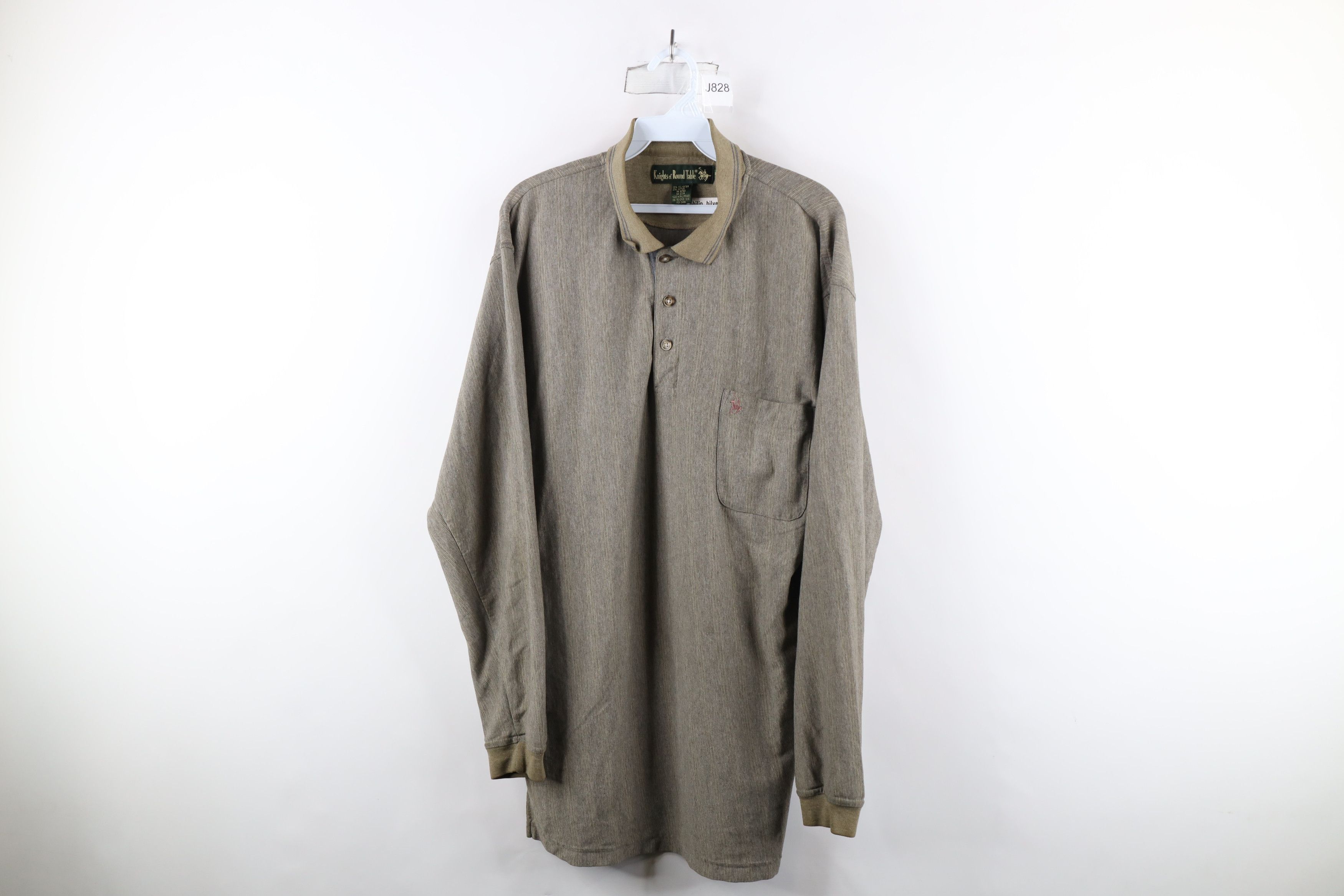 Vintage Vintage 90s Streetwear Knit Long Sleeve Rugby Polo Shirt Size US L / EU 52-54 / 3 - 1 Thumbnail