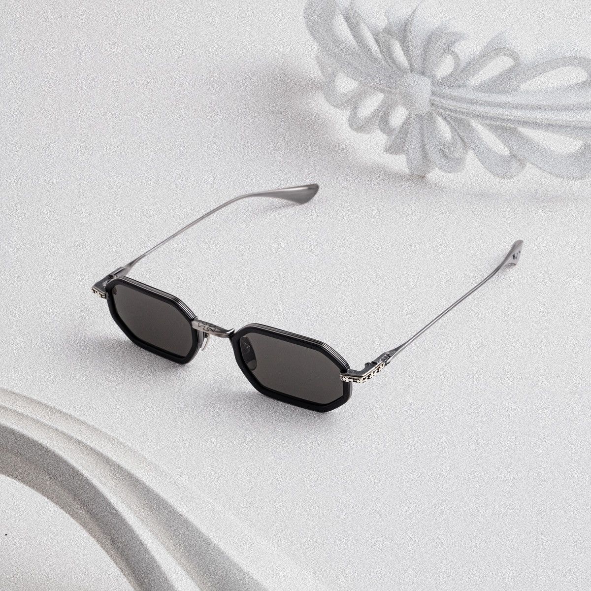 Chrome Hearts CHROME HEARTS STYLIDA MATTE BLACK/PEWTER SUNGLASSES Size ONE SIZE - 2 Thumbnail