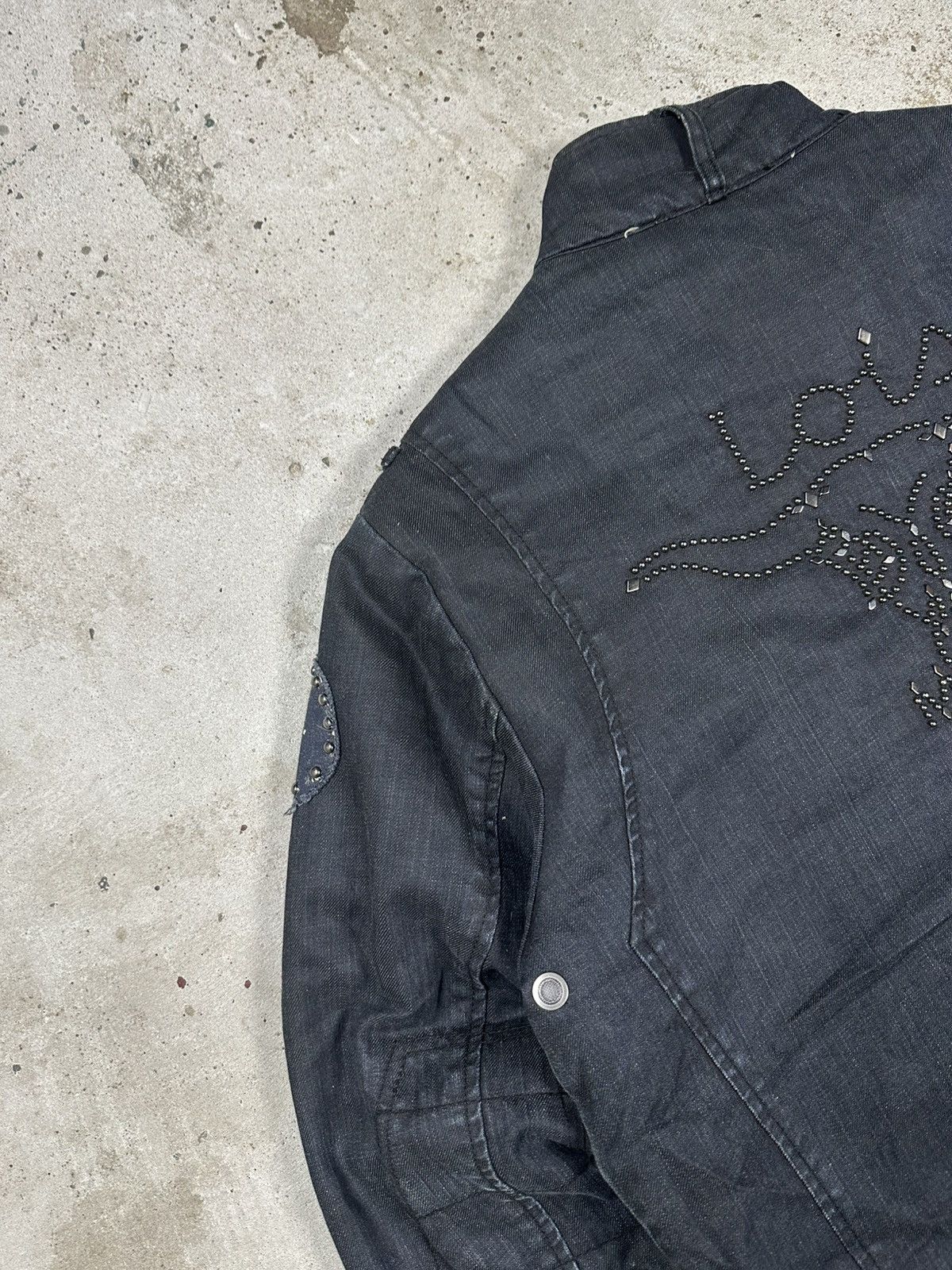 Japanese Brand × Vintage Vintage Y2K Utility Rhinestones Denim Jacket Size US M / EU 48-50 / 2 - 10 Thumbnail