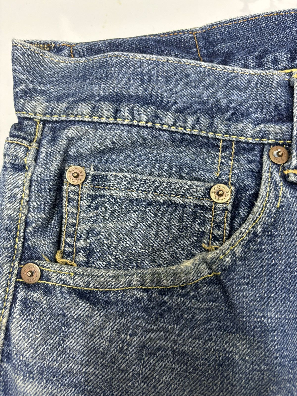 Sugar Cane VINTAGE 80s WAREHOUSE REDLINE SELVEDGE DENIM JEANS Size US 30 / EU 46 - 8 Thumbnail