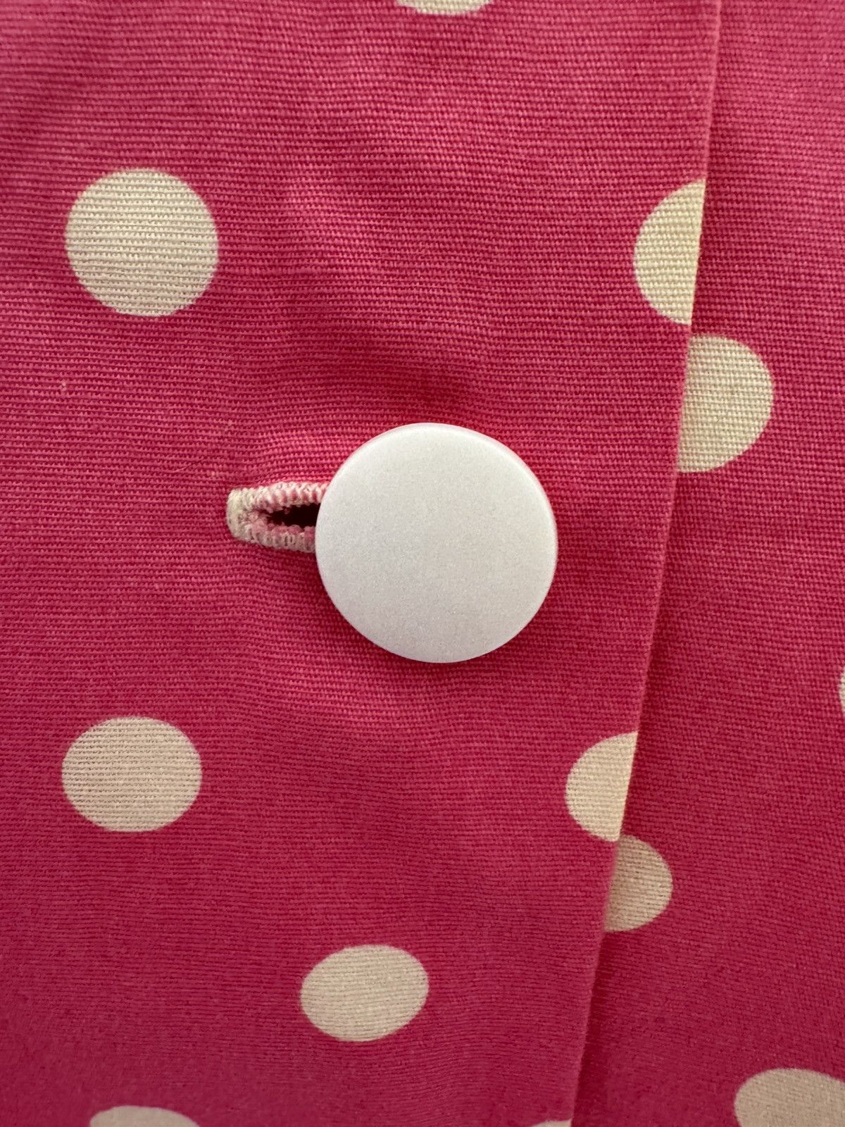 Vintage 80s pink polka dot skirt peplum blouse set XS Size 28" / US 6 / IT 42 - 5 Thumbnail