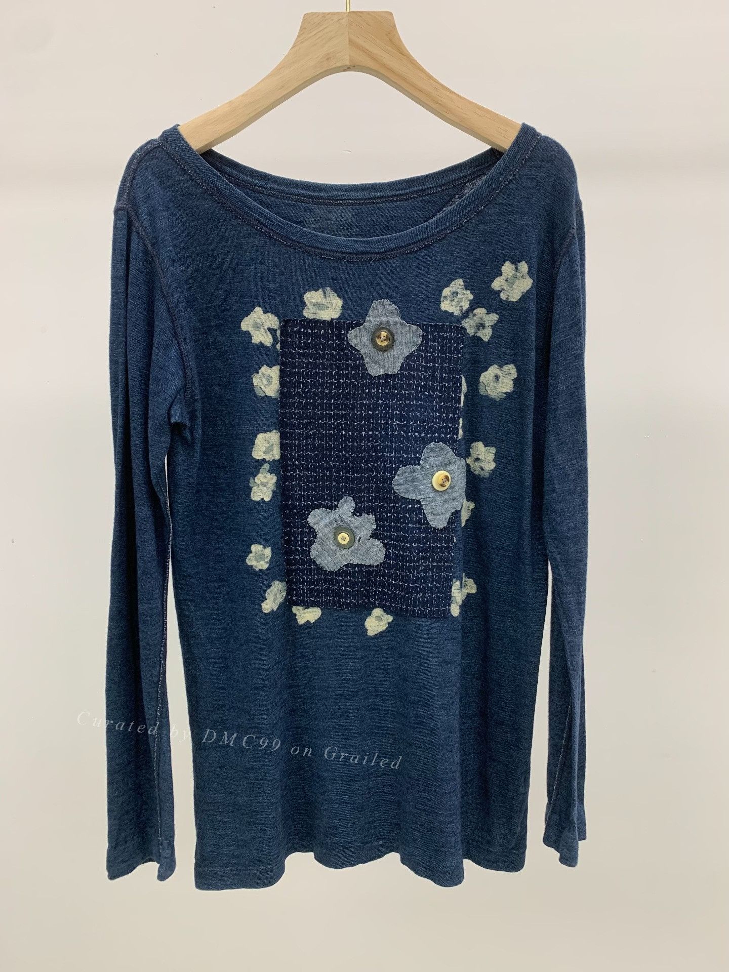45rpm 45R Indigo Embroidered Vintage Cotton Top Size M / US 6-8 / IT 42-44 - 1 Thumbnail