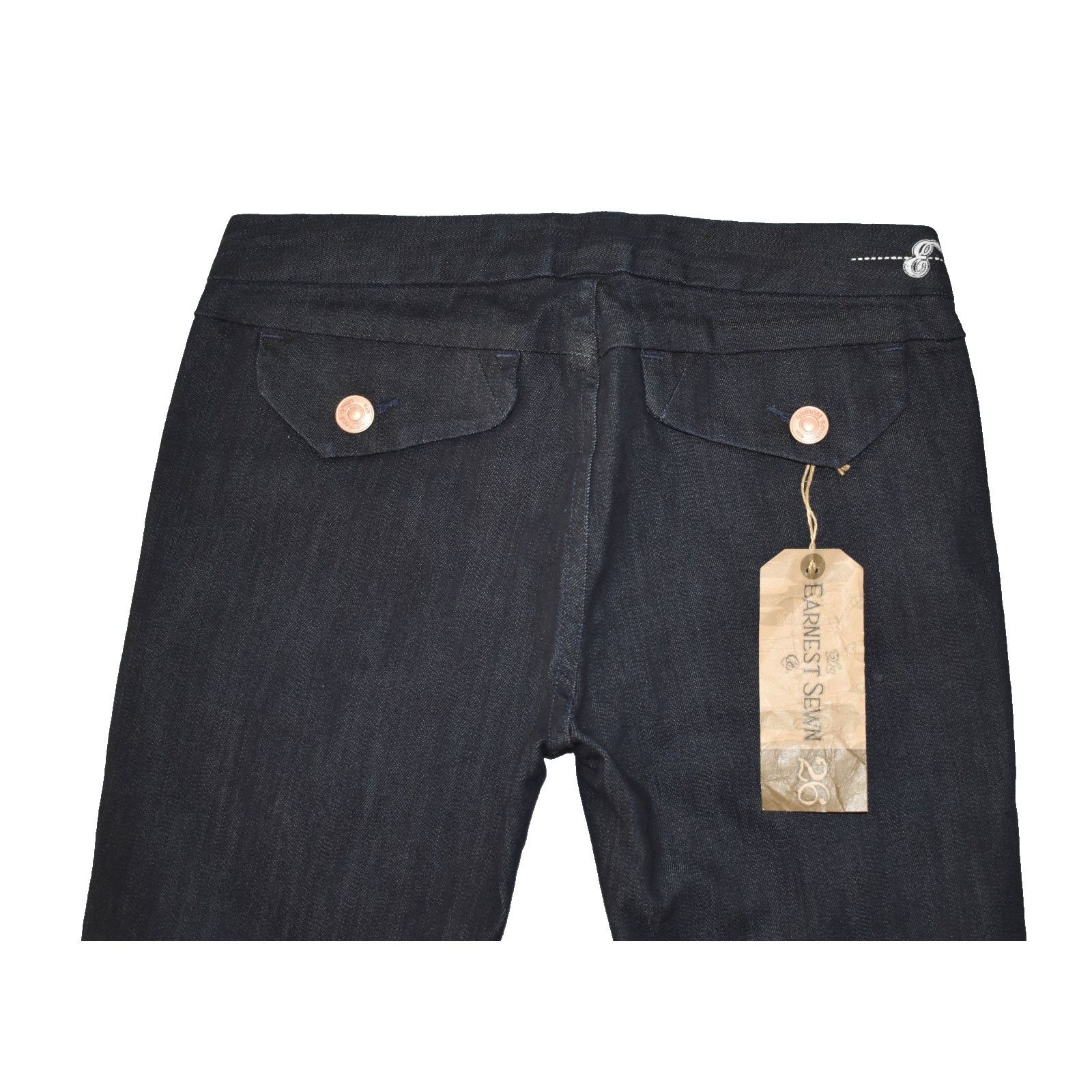 Earnest Sewn NEW EARNEST SEWN Dark Blue Denim Low Rise Skinny Leg Jean 26 Size 26" / US 2 / IT 38 - 4 Thumbnail