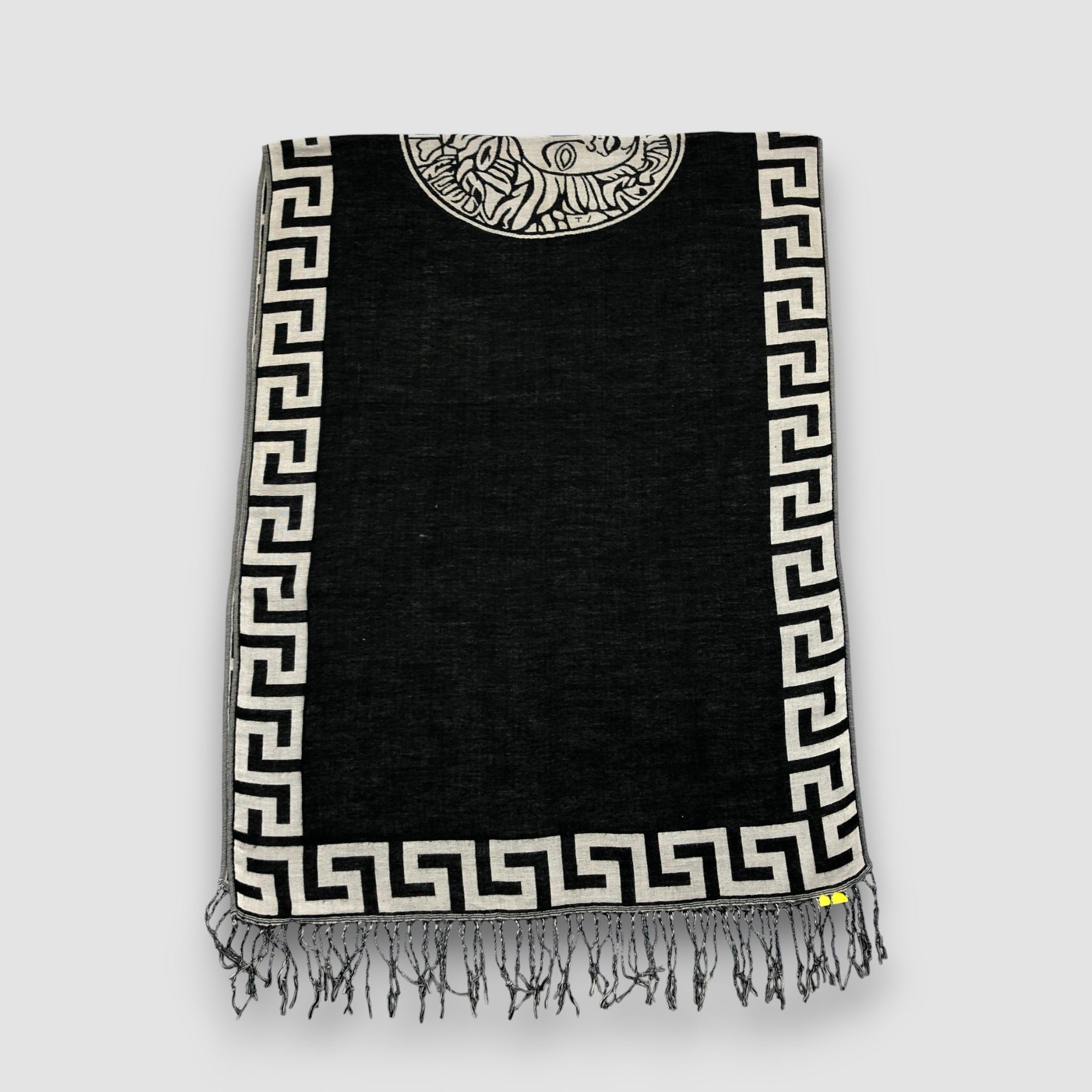 Japanese Brand Vintage Medusa Face Scarf Long Shawl Stoles Wool Scarves. Size ONE SIZE - 4 Thumbnail