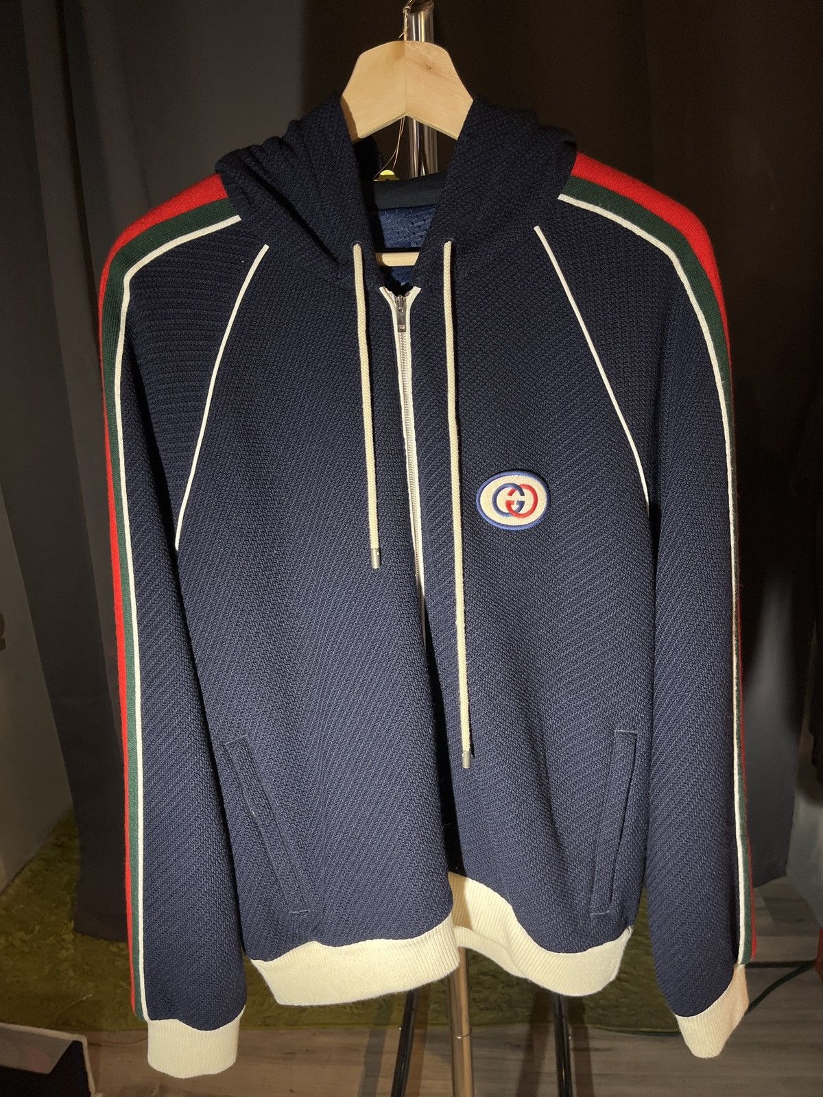 Navy Gucci Zip Up