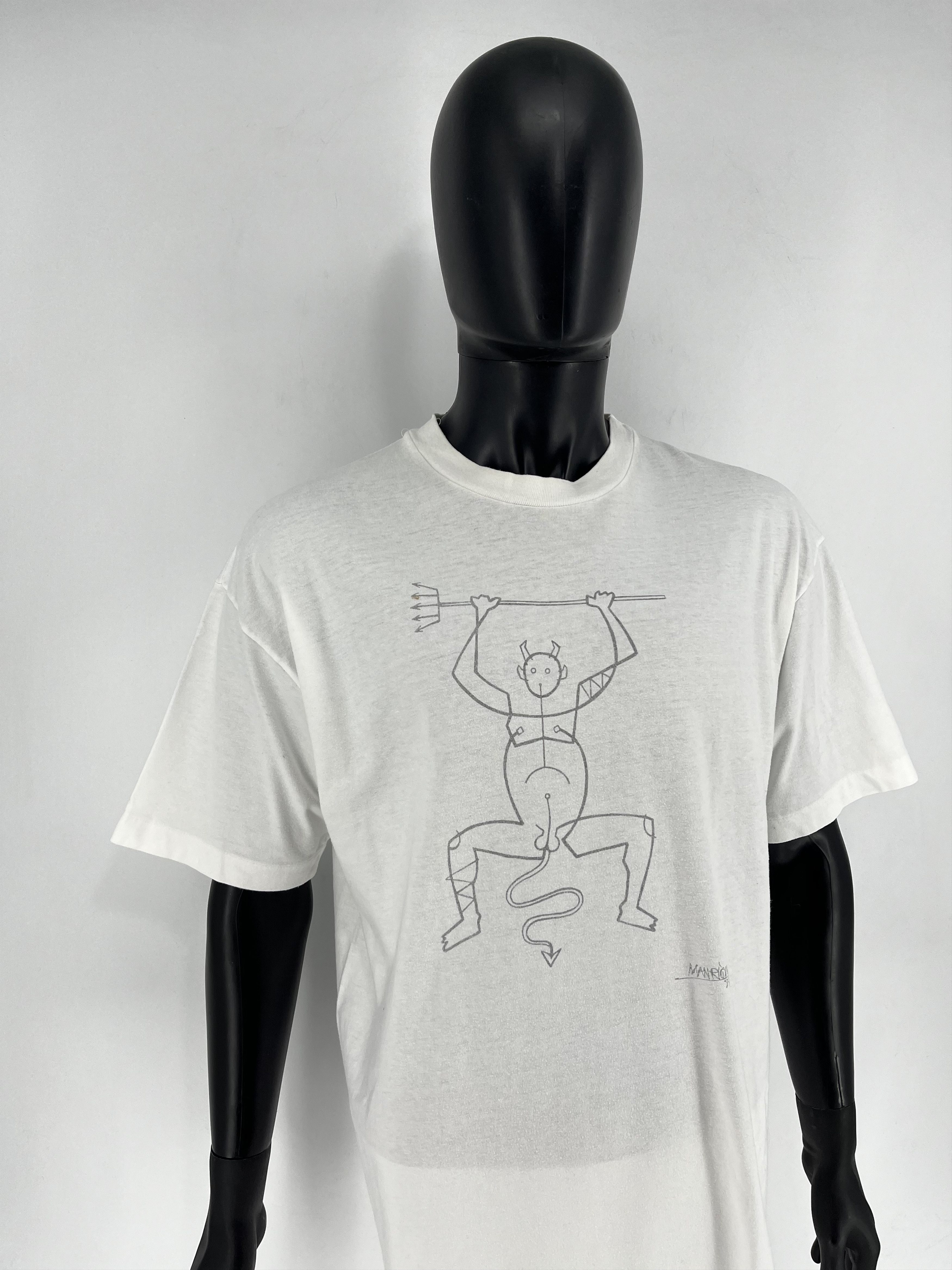 Band Tees Cesar Manrique 87 El Diablo Art T-Shirt Size XL FOTM VTG 90s Size US XL / EU 56 / 4 - 3 Thumbnail