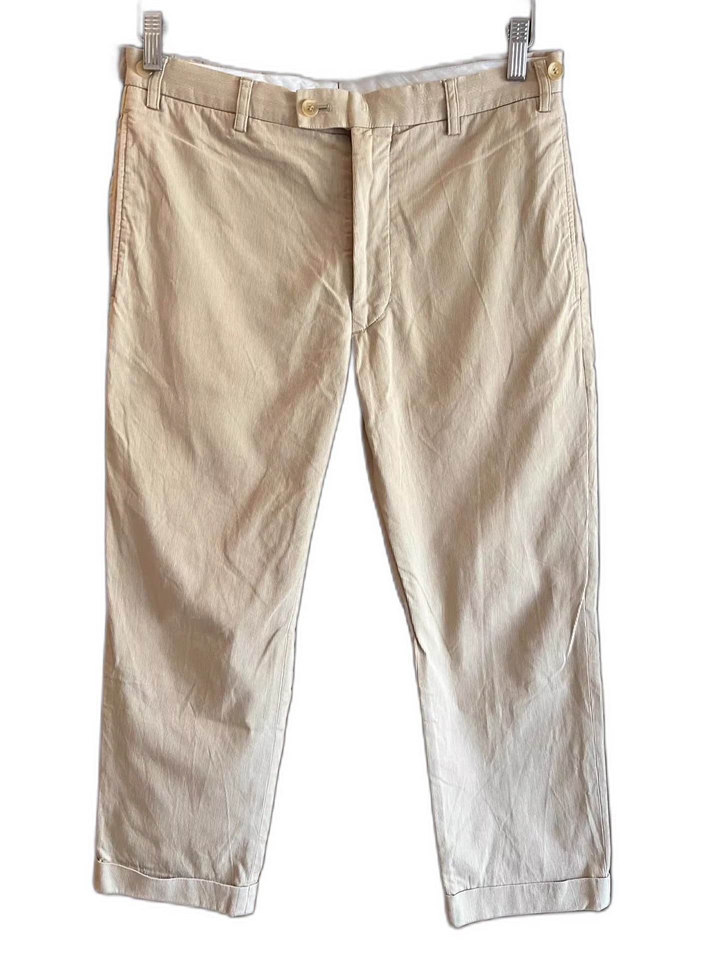 Visvim Visvim Early Khaki Pinstripe Cropped Pants Size US 32 / EU 48 - 1 Thumbnail