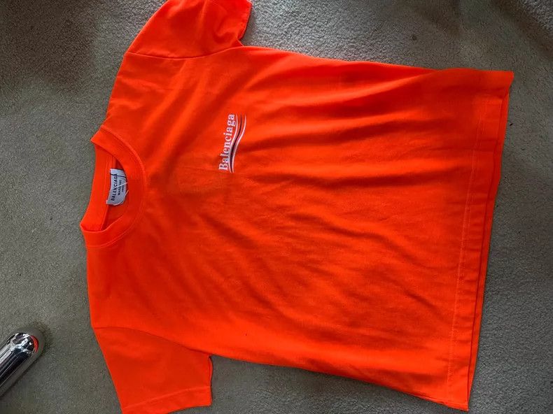 Balenciaga Balenciaga Orange Coke Short Sleeve T-Shirt 2504-Nextarrow Size US M / EU 48-50 / 2 - 2 Thumbnail