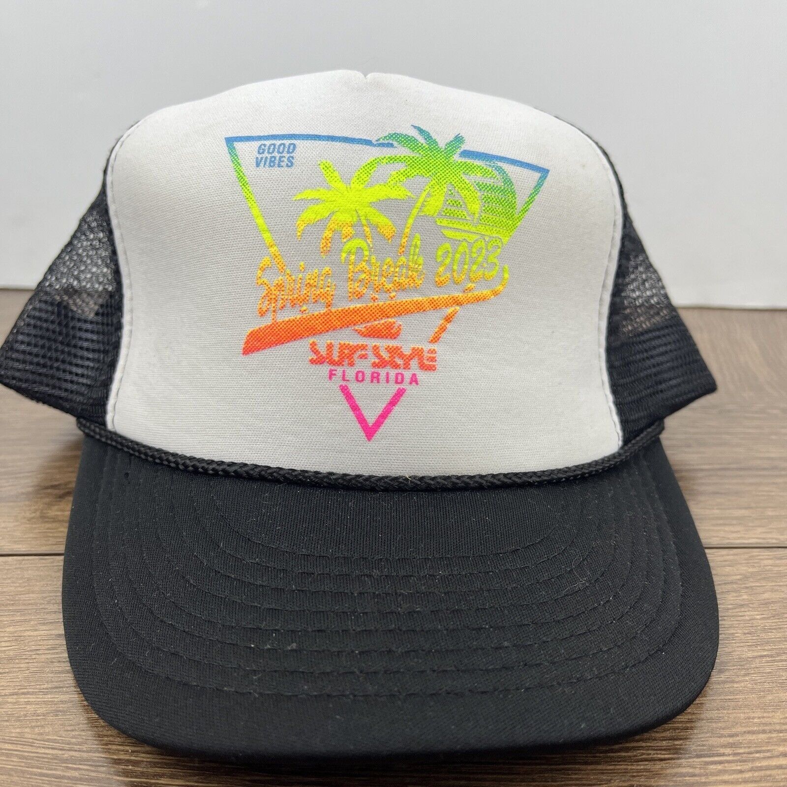 Other Spring Break 2023 Hat Surf Style Black Hat Adjustable Adult Size ONE SIZE - 4 Thumbnail