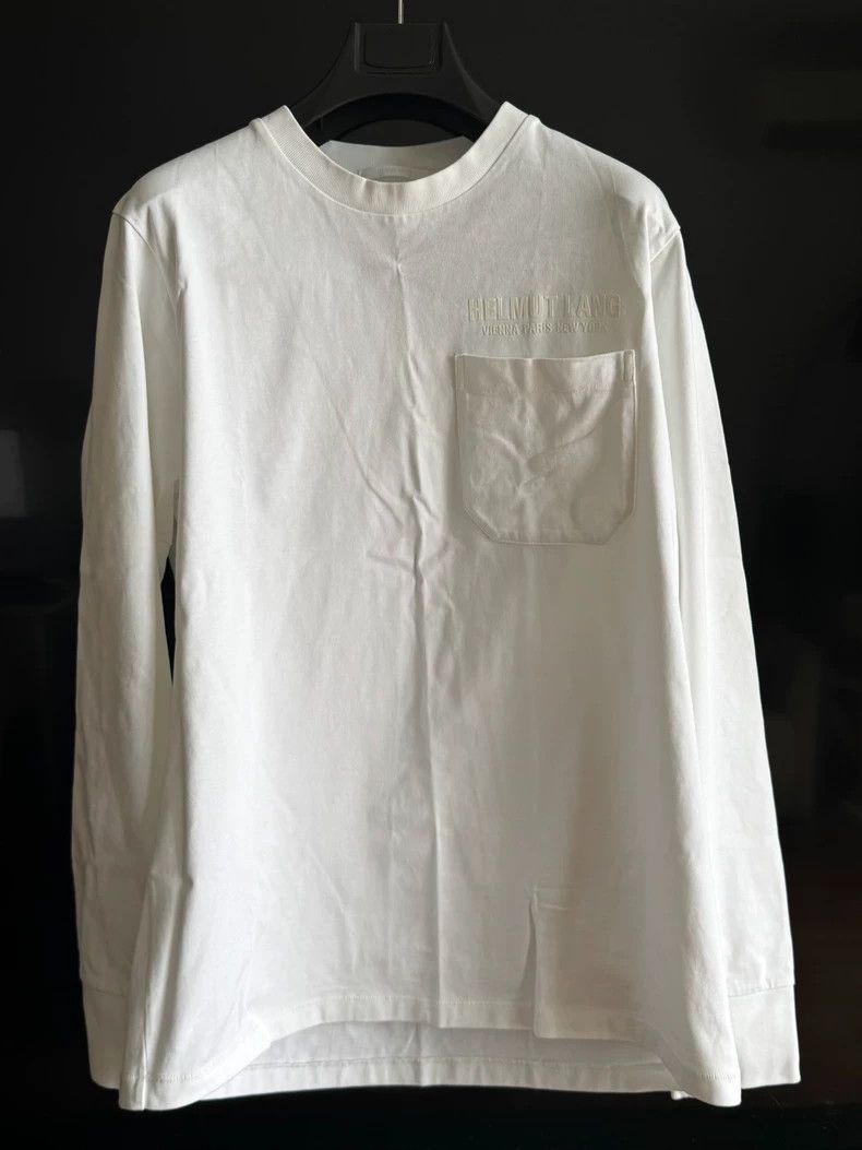 Helmut Lang HELMUT LANG White long sleeves Size US XL / EU 56 / 4 - 3 Thumbnail