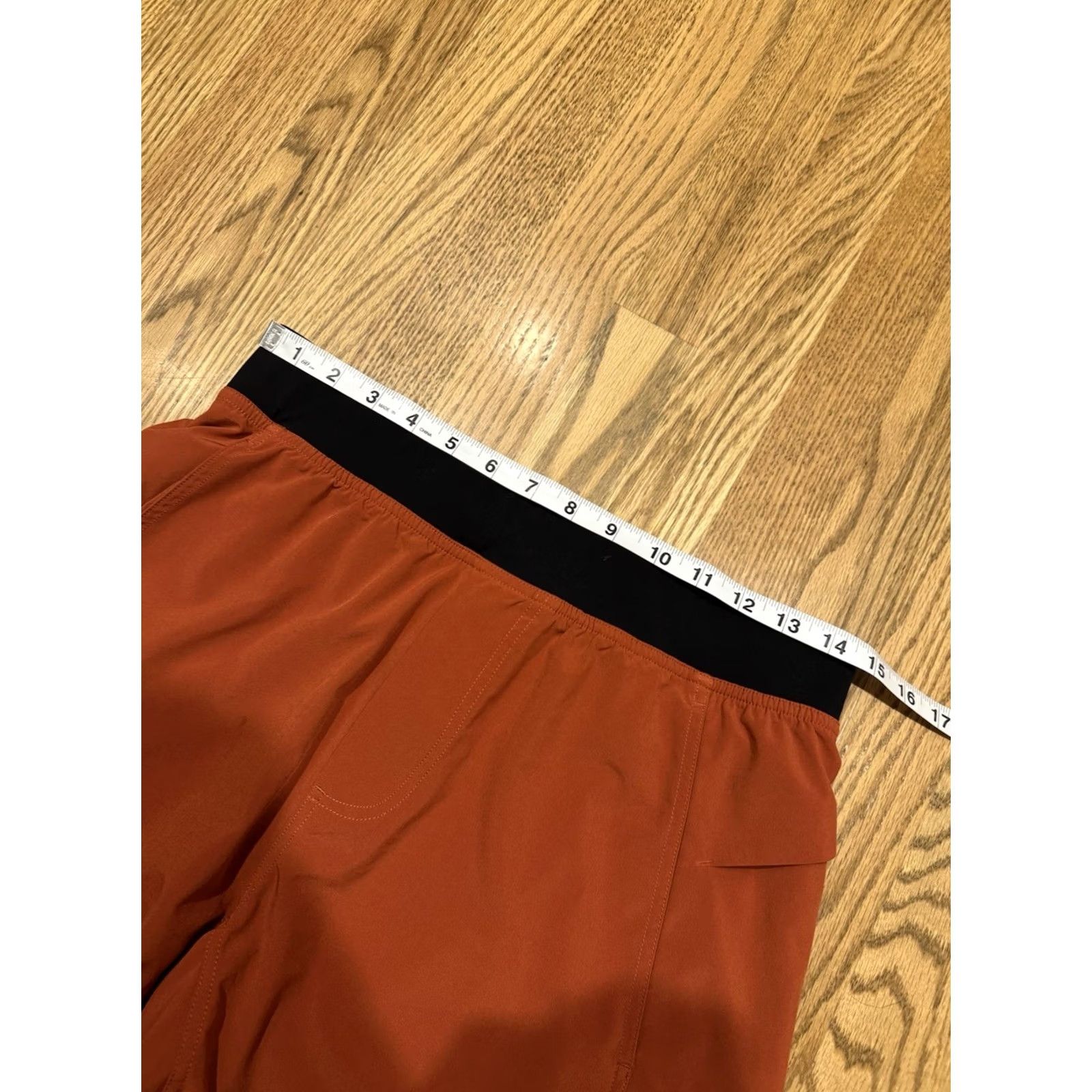 Lululemon Lululemon THE T.H.E. Shorts Mens Medium Orange Nylon Spandex Drawstring Pockets Athletic Casual Size US 31 - 7 Thumbnail