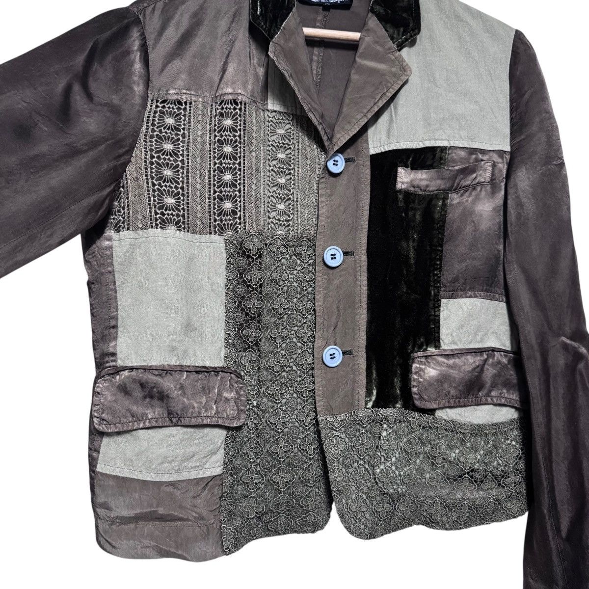 Tricot Comme des Garcons Aw2007 Tricot Comme des Garcons Patchwork Blazer Jacket Size M / US 6-8 / IT 42-44 - 3 Thumbnail