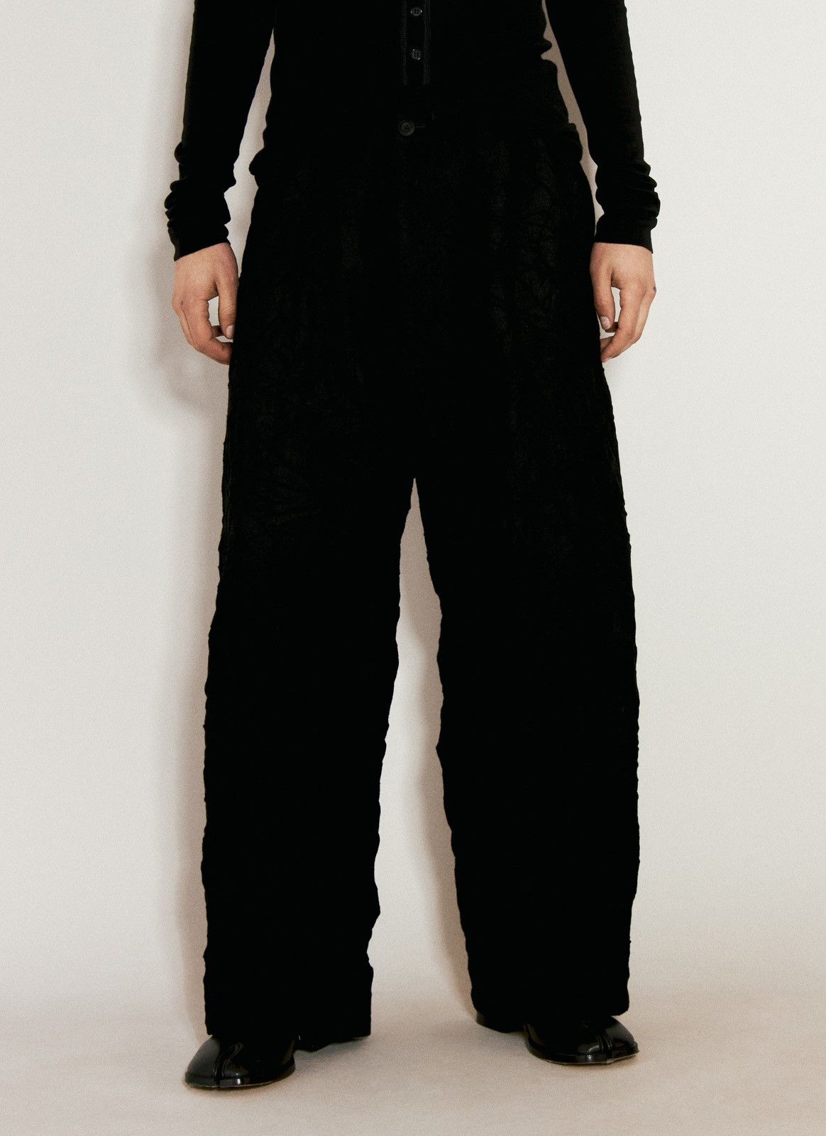 Yohji Yamamoto Wool Wrinkle Drawstring Pants Size US 32 / EU 48 - 3 Thumbnail