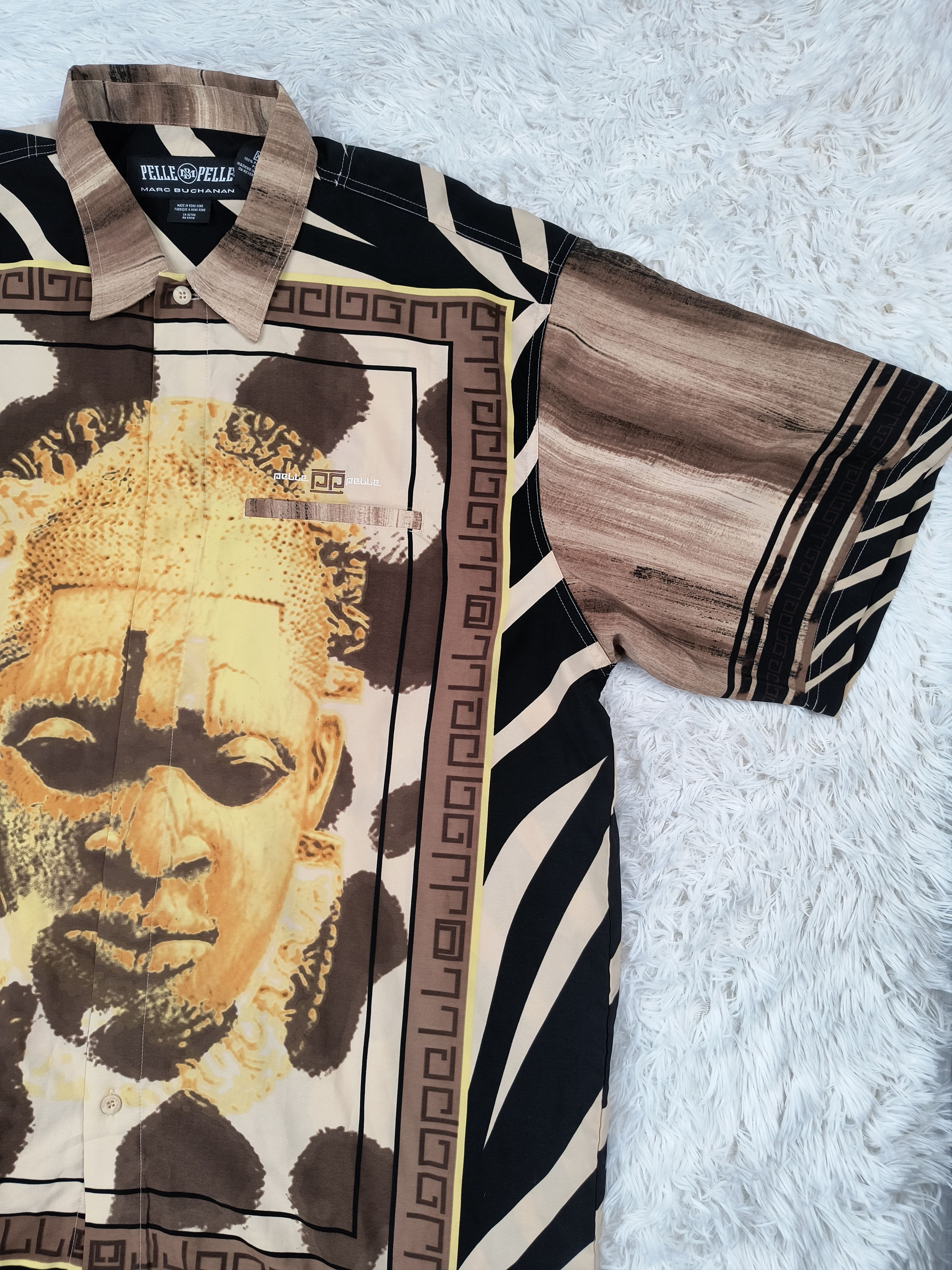 Marc Buchanan Vintage Pelle Pele Marc Buchanan african 90s button up shirt Size US XXL / EU 58 / 5 - 3 Thumbnail