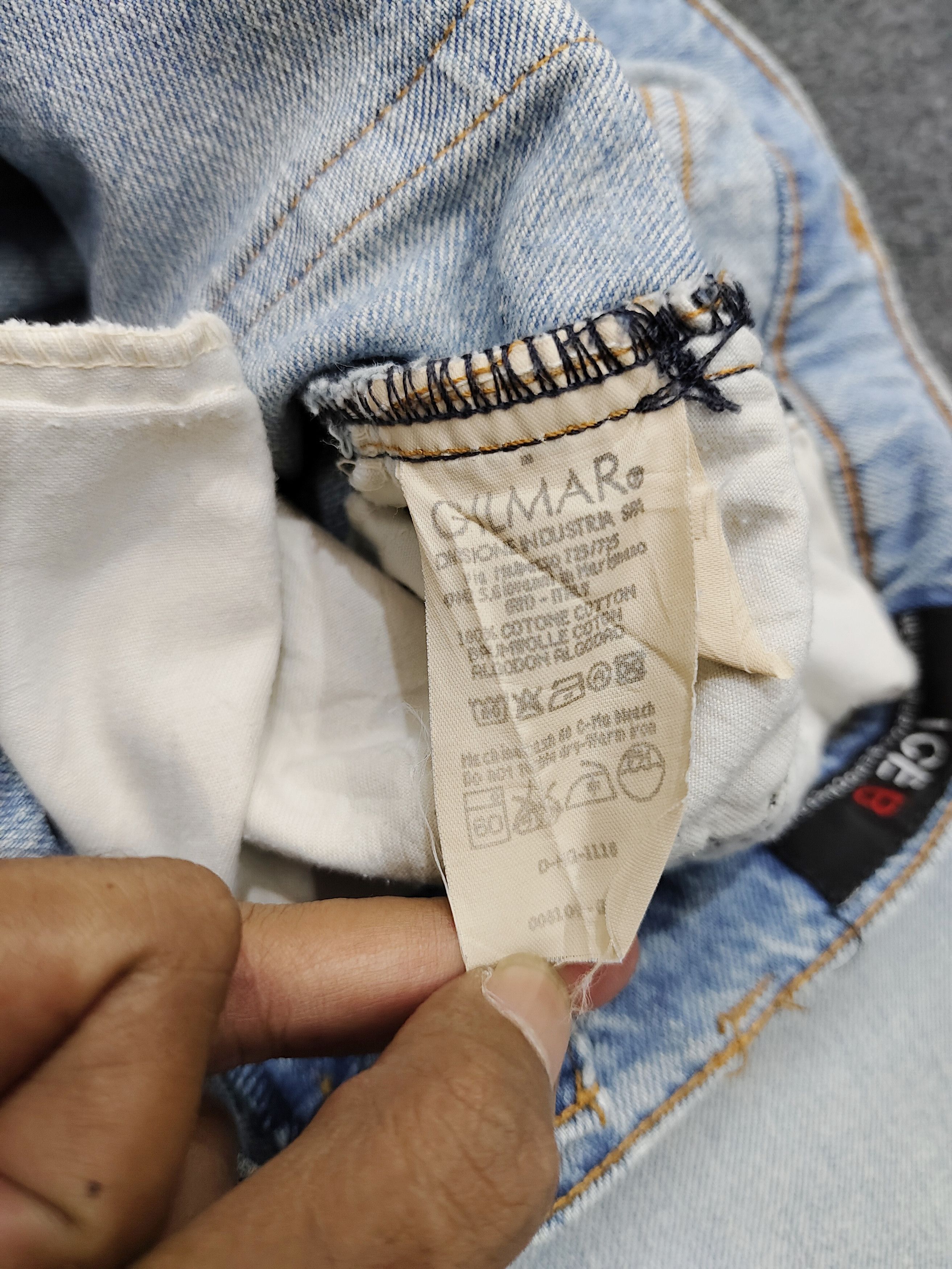 Iceberg 90s Iceberg🔥Experimental Zipper Strap Distressed Wash Jeans Size US 31 - 9 Thumbnail