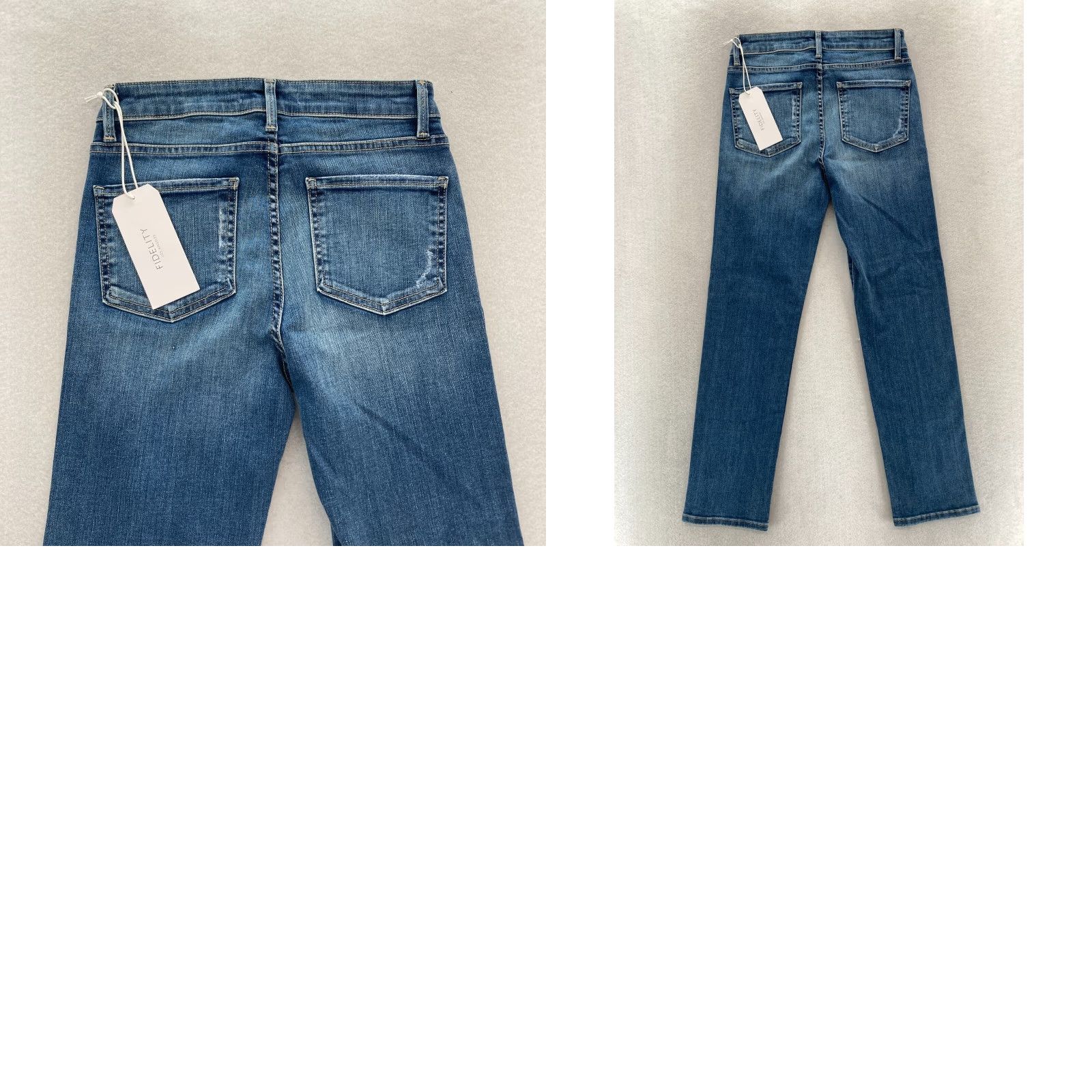 Vintage Fidelity Denim Jeans Women's 26 Cher Slim Ankle Mao Blue Distressed Denim NWT Size 26" / US 2 / IT 38 - 9 Thumbnail