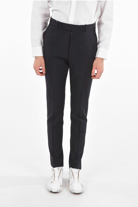 image of Maison Margiela Mm14 4 Pocket Hidden Fastening Pants in Blue, Men's (Size 30)