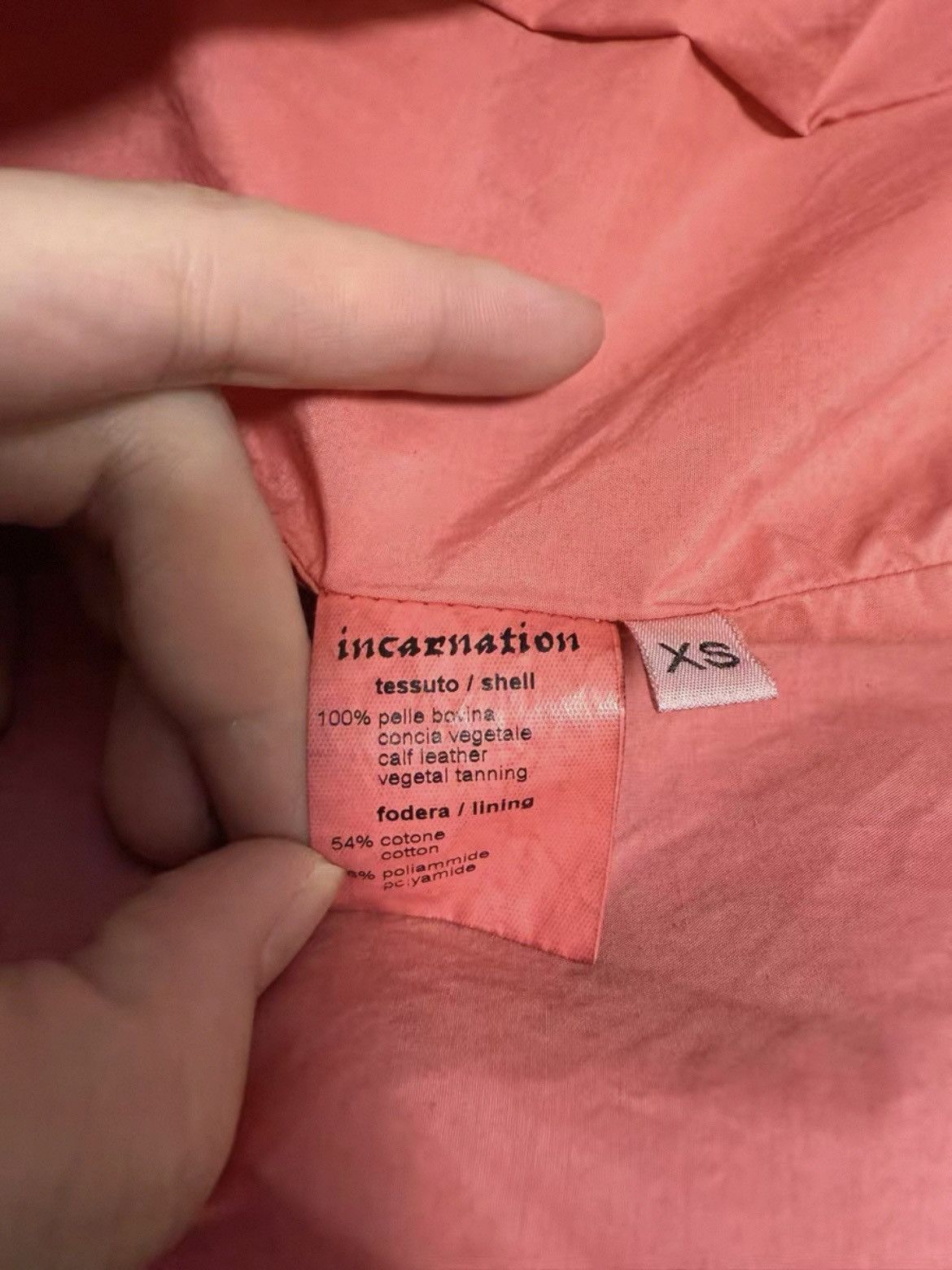 Incarnation Incarnation Red Calfskin Leather Vest YKK Double Zip Size US XS / EU 42 / 0 - 8 Thumbnail