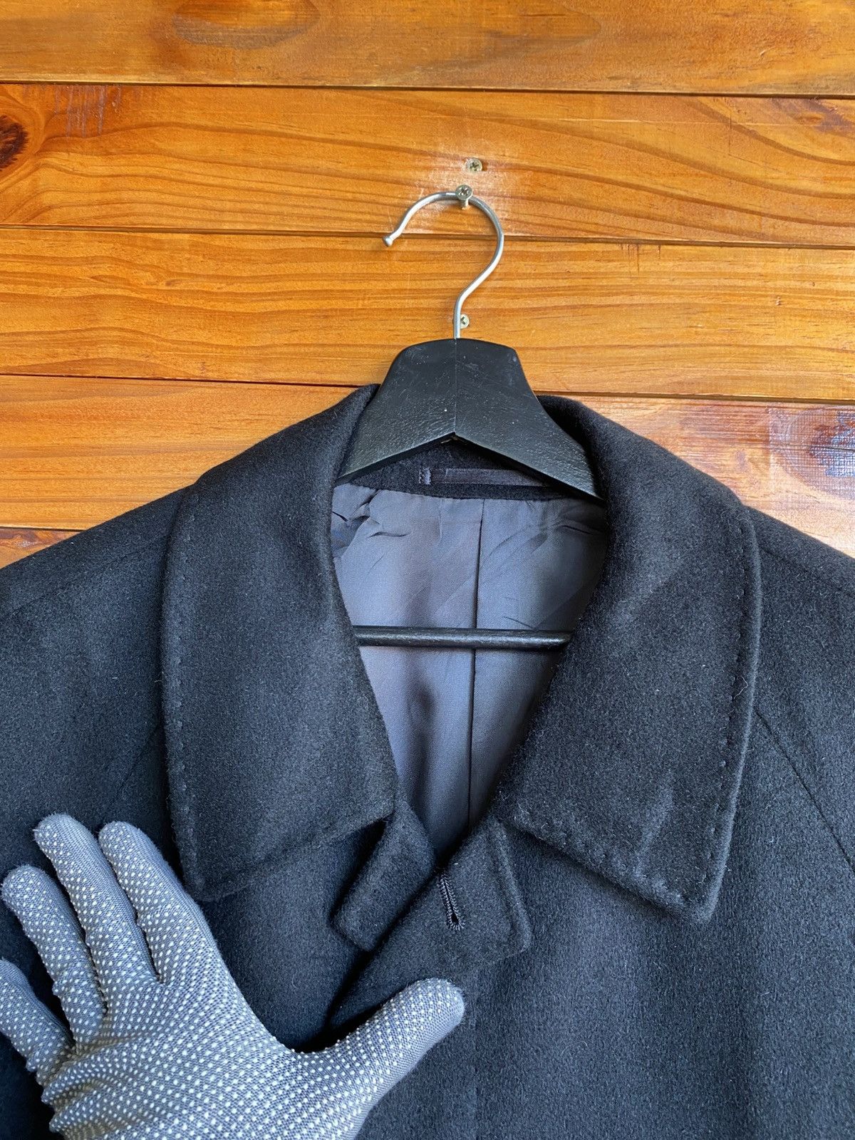 Vintage Vintage Black Cashmere Overcoat – 100% Cashmere Wool Size US M / EU 48-50 / 2 - 8 Thumbnail