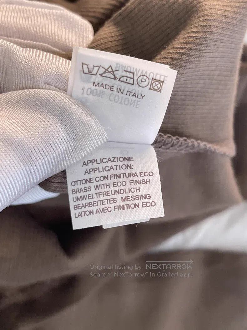 Brunello Cucinelli Brunello Cucinelli Caramel Cotton T-shirt Size M / US 6-8 / IT 42-44 - 9 Thumbnail