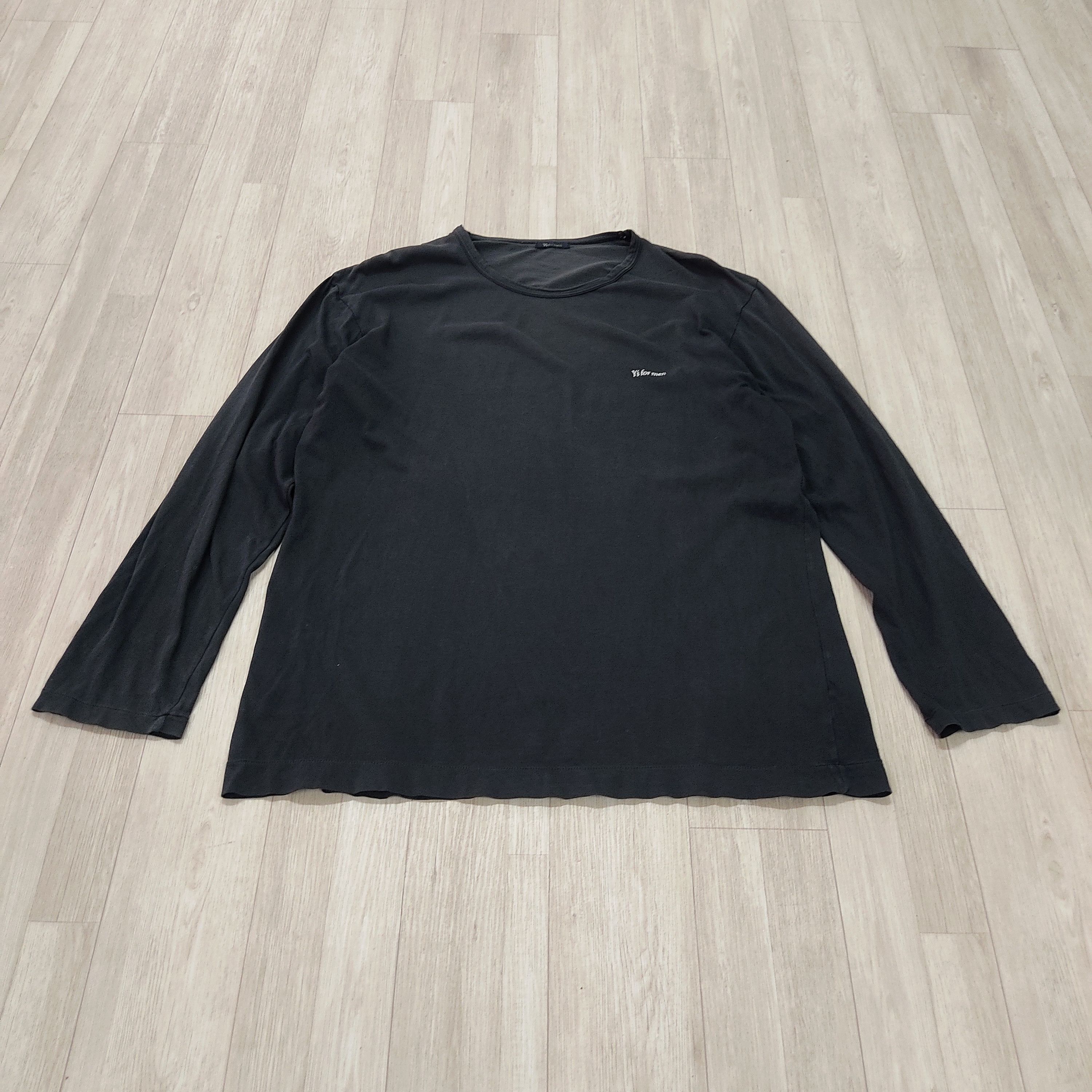 Yohji Yamamoto Y's For Men Faded Black Long Sleeve T-shirt Size US L / EU 52-54 / 3 - 4 Thumbnail