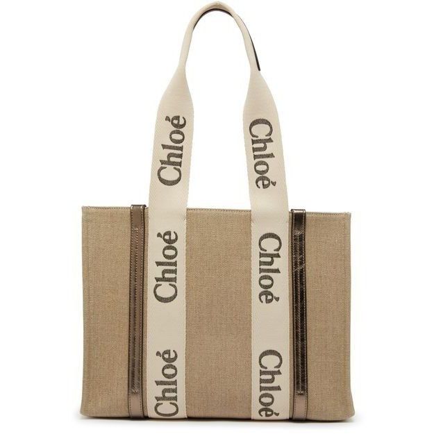 Chloe Chloe Medium Shiny Gray Raffia-Effect Tote Bag New & Authent Size ONE SIZE - 3 Thumbnail