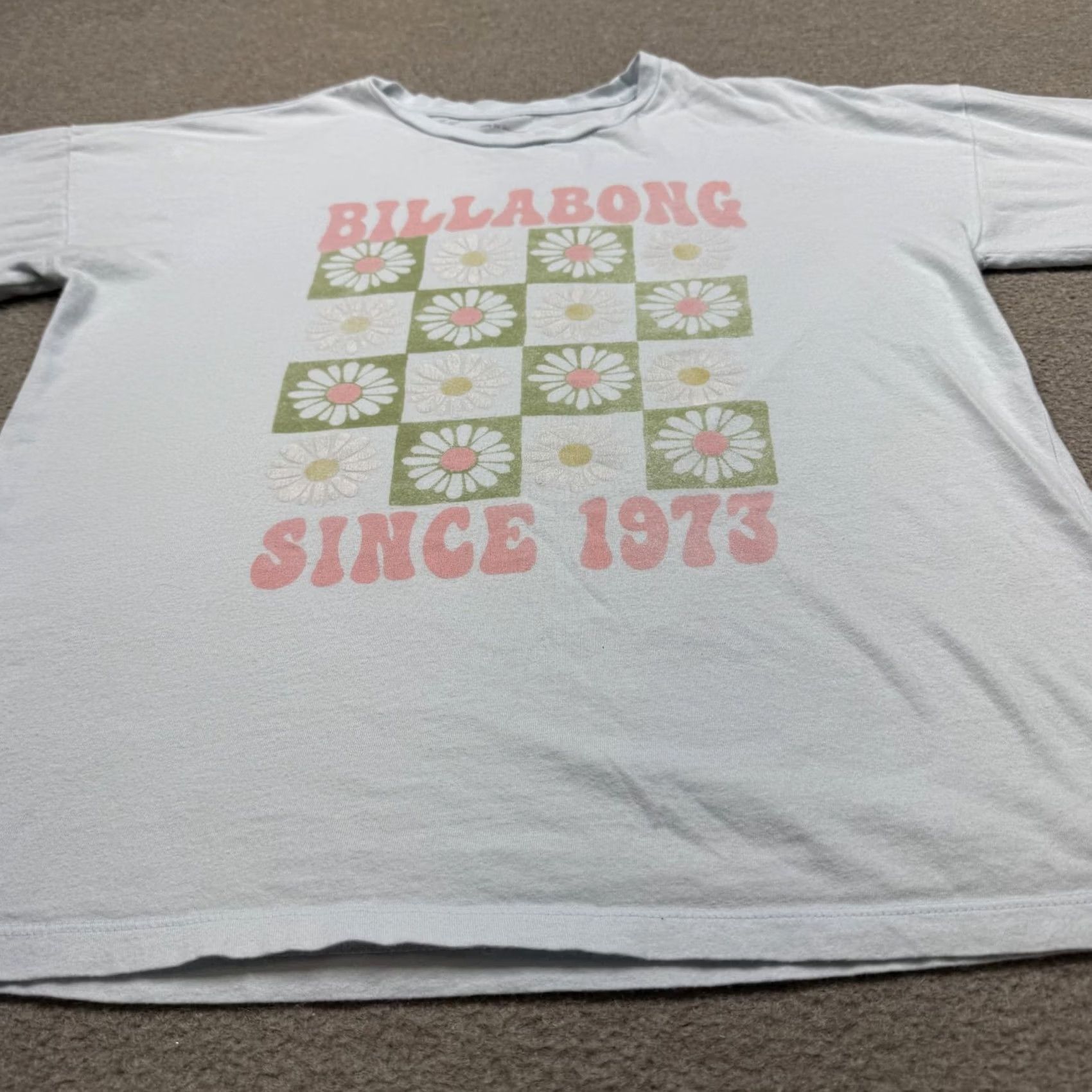 Billabong Billabong Women's Shirt L Blue Short Sleeve Cropped Floral Beach Mens? Size L / US 10 / IT 46 - 2 Thumbnail