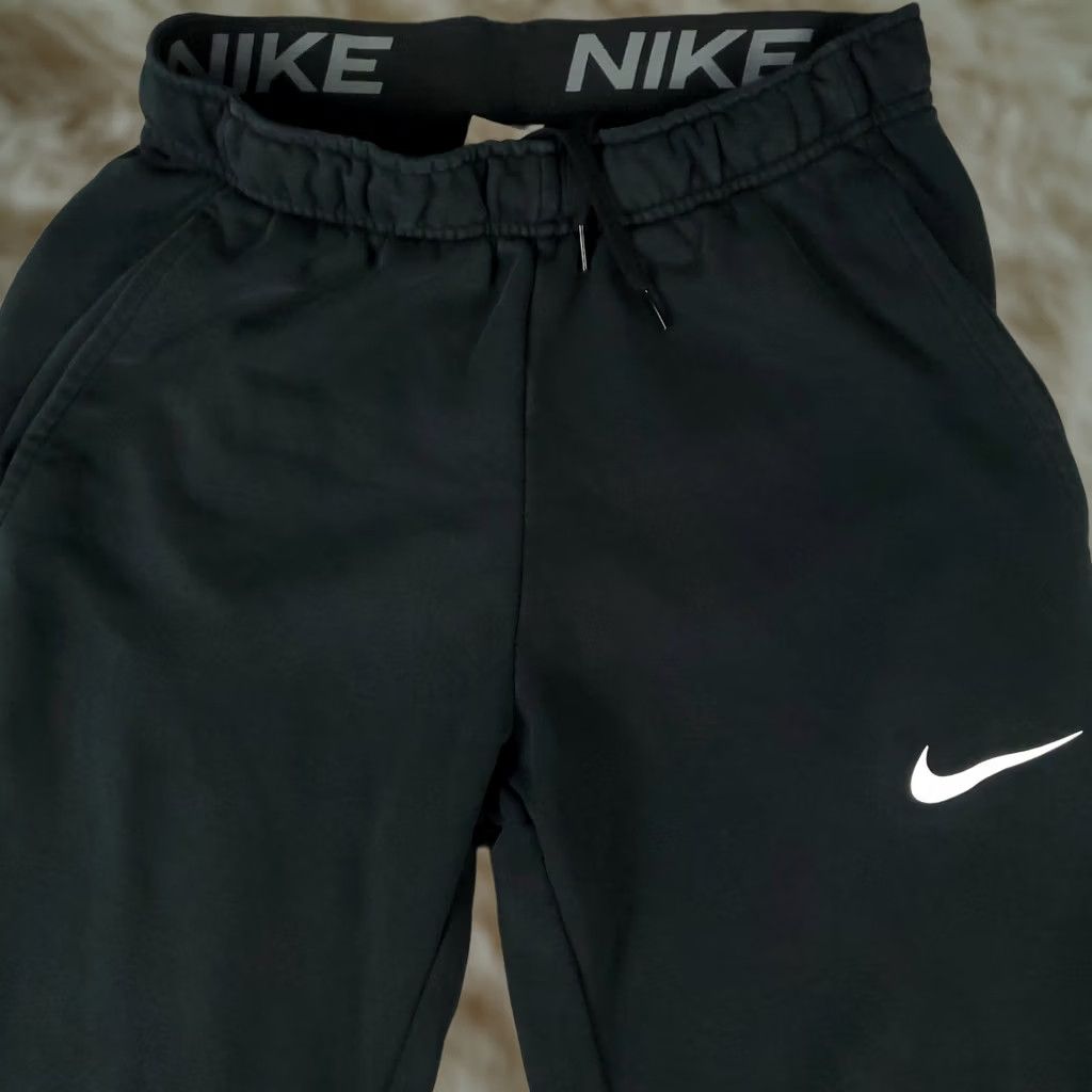 Nike Nike Pants Mens Size Small Black Swoosh Track Joggers Sweatpants Regular Size US 29 - 1 Thumbnail