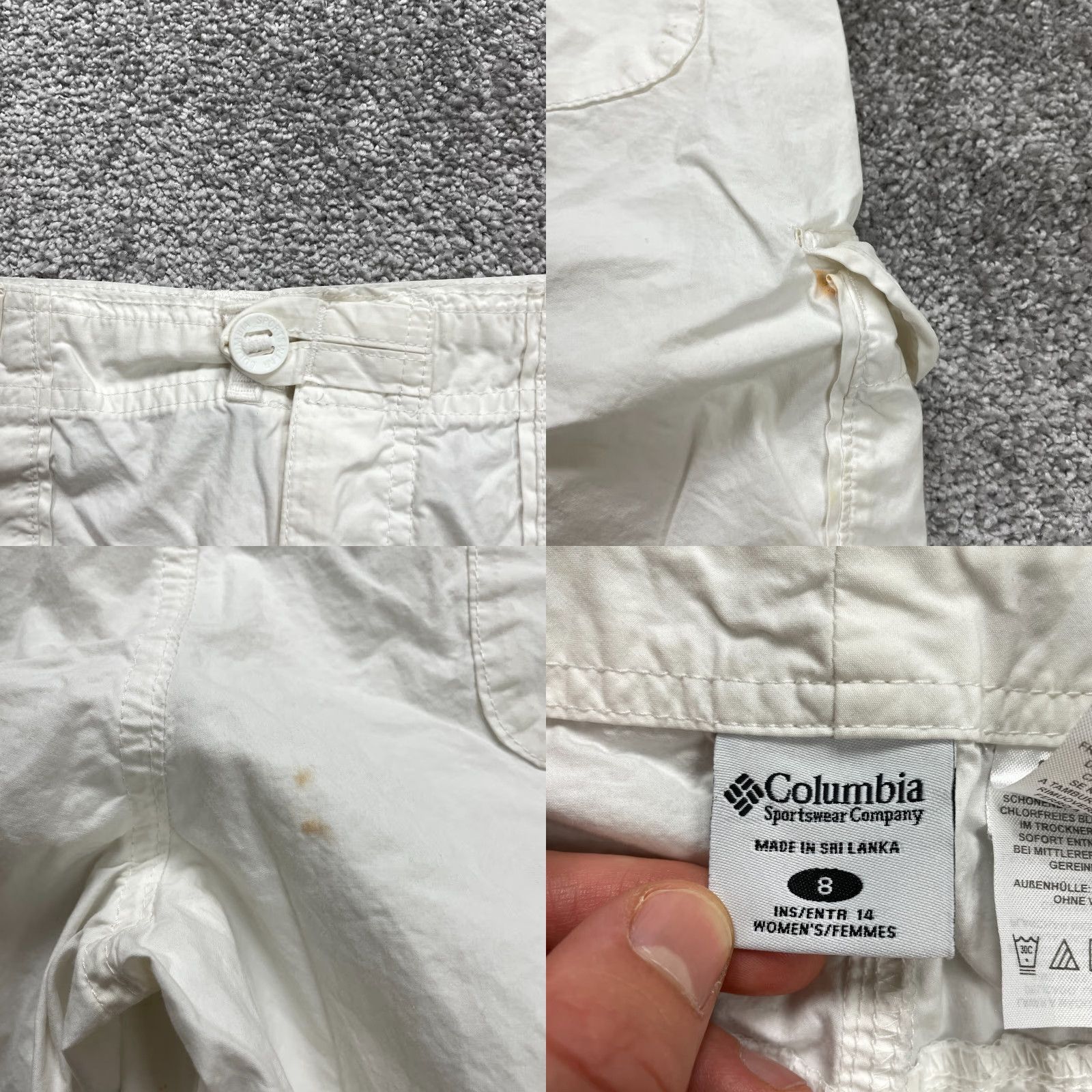 Vintage Columbia Bermuda Shorts Womens 8 White Cotton Mid Rise Casual Outdoor Hike 33x13 Womens Mens? Size 30" / US 8 / IT 44 - 8 Thumbnail