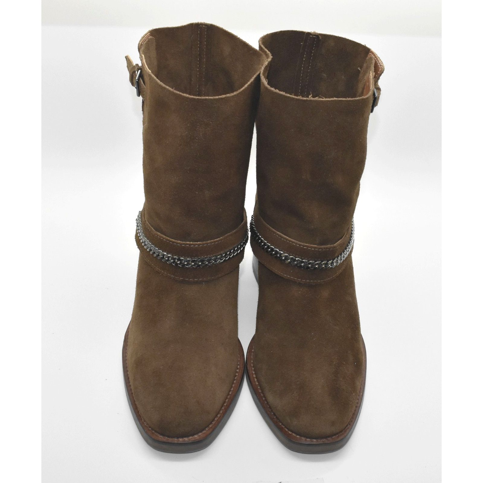Aquatalia AQUATALIA Elisha Brown Suede Ankle Bootie Shoes Size 8 Size US 8 / IT 38 - 4 Thumbnail