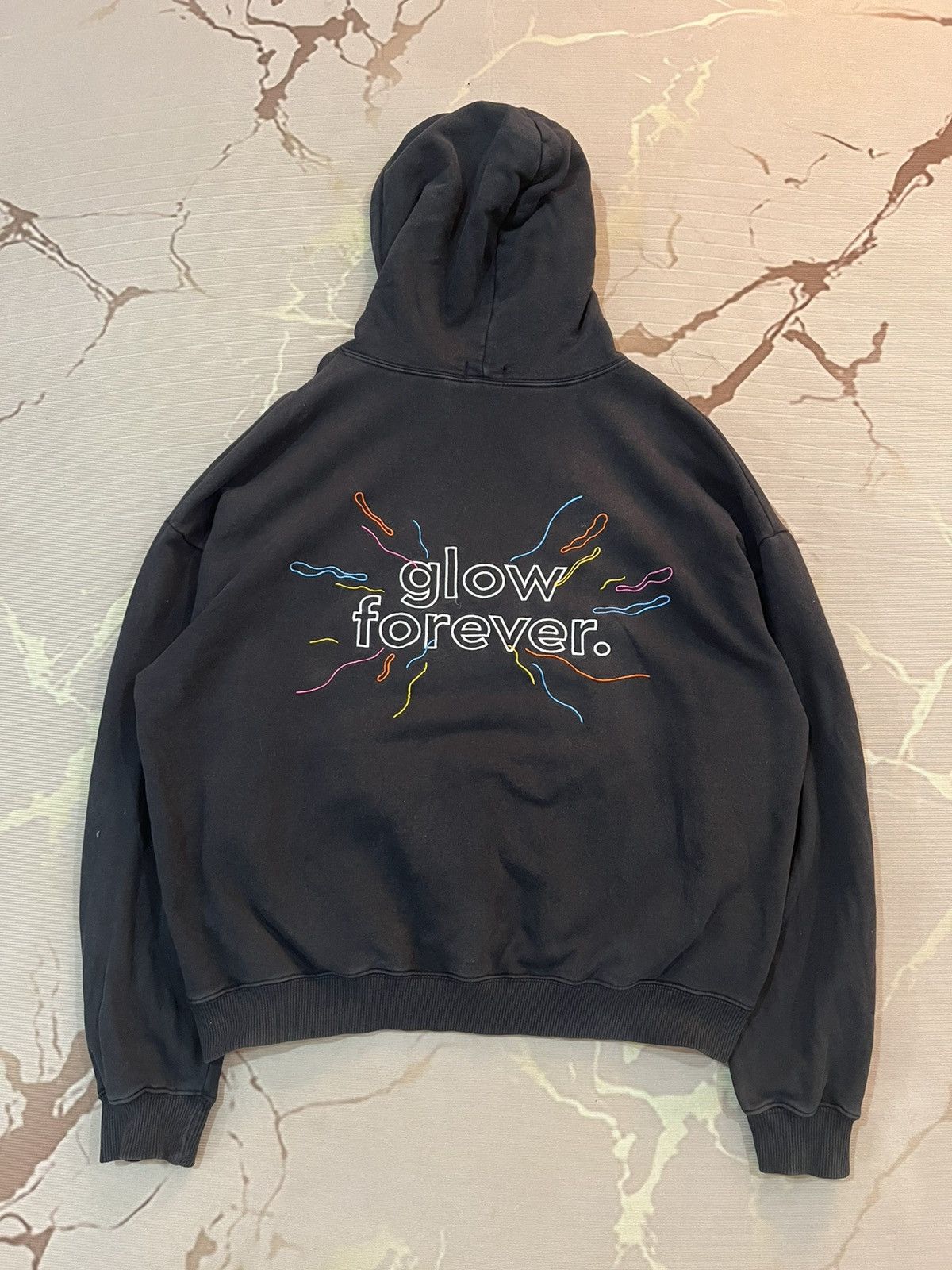 Japanese Brand Glow Forever Boxy Fit Hoodie Embroidered Logo Size US L / EU 52-54 / 3 - 7 Thumbnail
