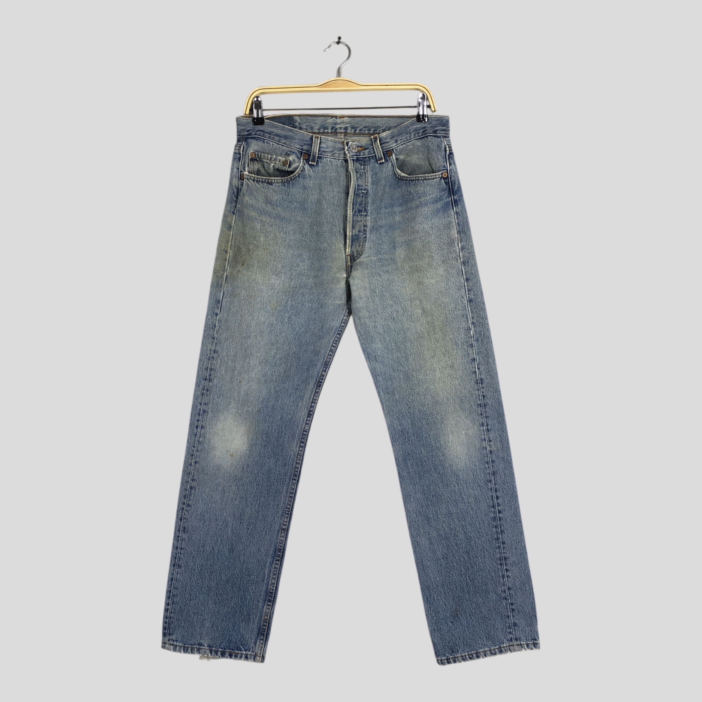 Levi's Size 31x29 Vintage 90s Levi's 501 Faded Dirty Jeans S358 Size US 31 - 1 Thumbnail