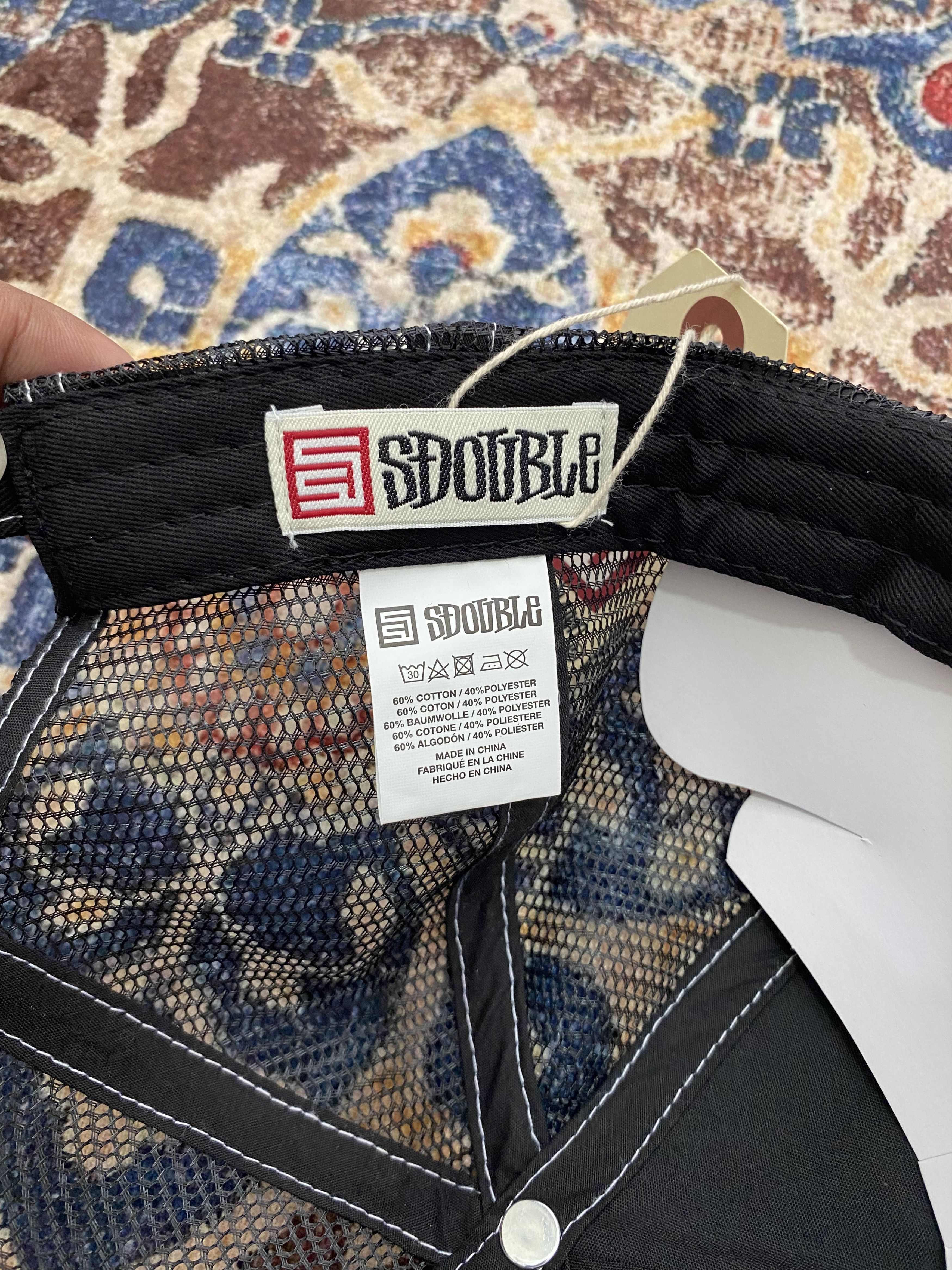 S/DOUBLE S-Double Mid Block Curved Peak Trucker Hat Size ONE SIZE - 6 Thumbnail