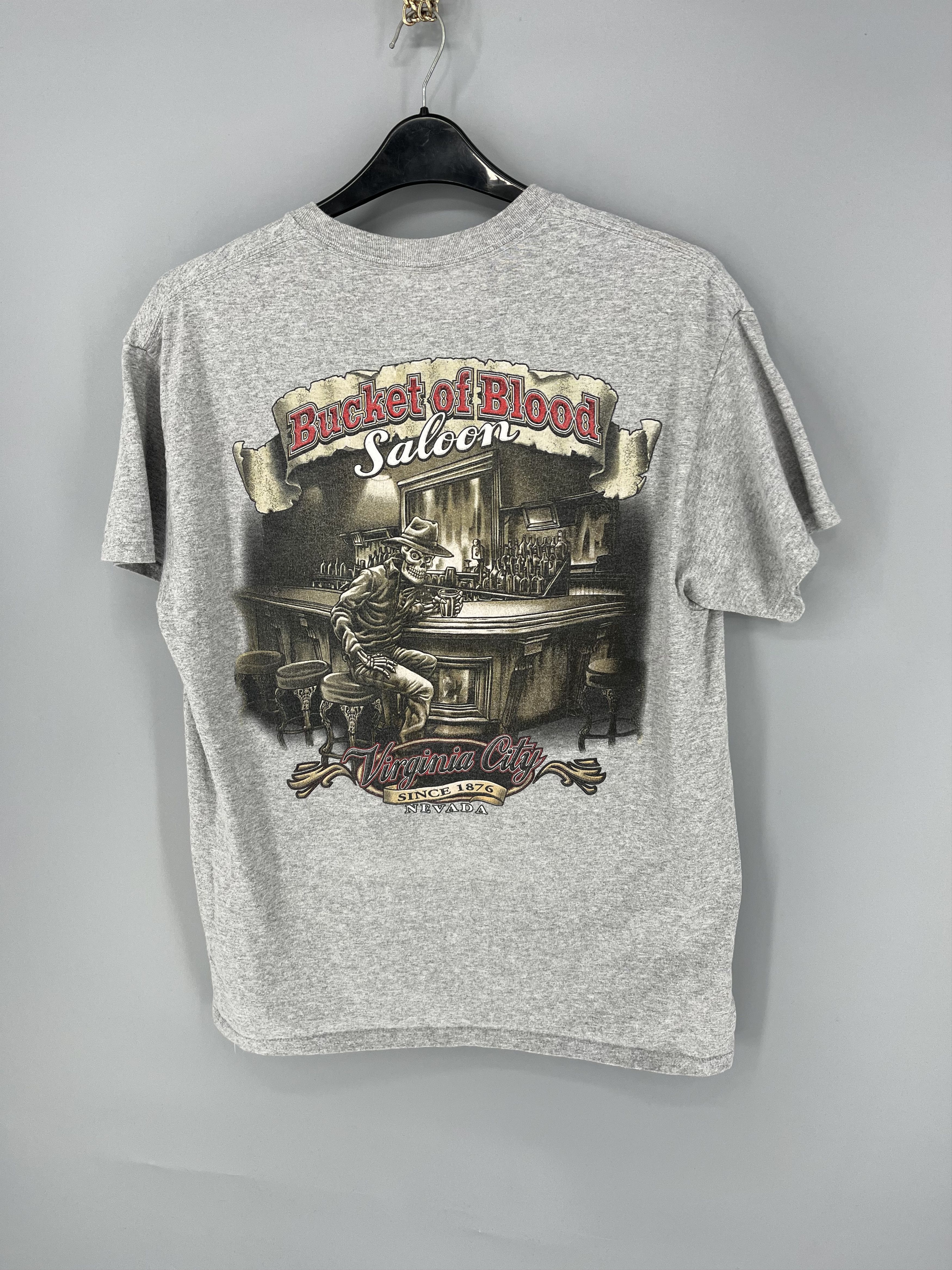 Vintage Vintage Motorcycle Faded Bucket Of Blood Saloon L Nevada Size US L / EU 52-54 / 3 - 9 Thumbnail
