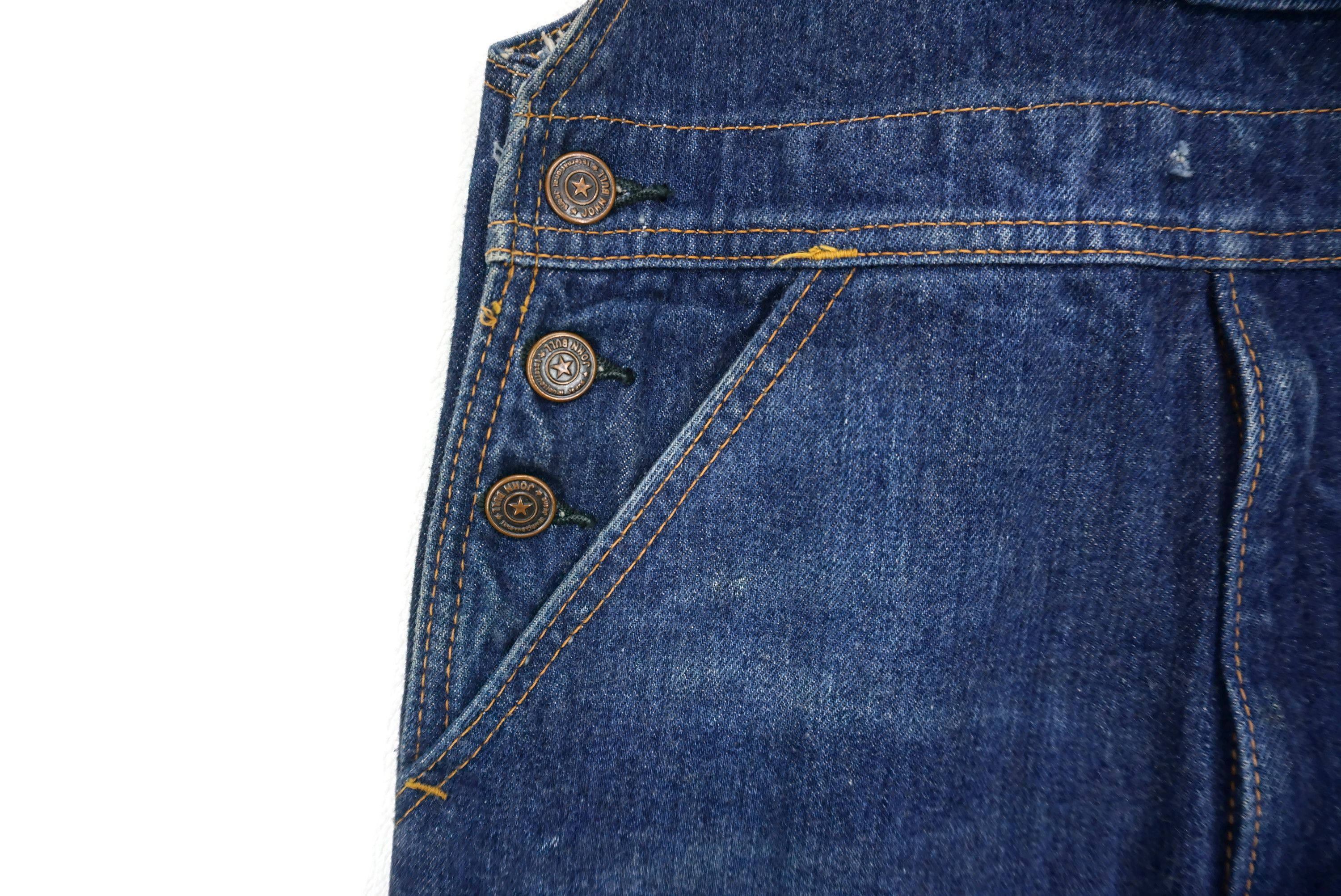 Japanese Brand John Bull Denim Overalls fit W29xL33 Carpenter Jeans Size 26" / US 2 / IT 38 - 6 Thumbnail