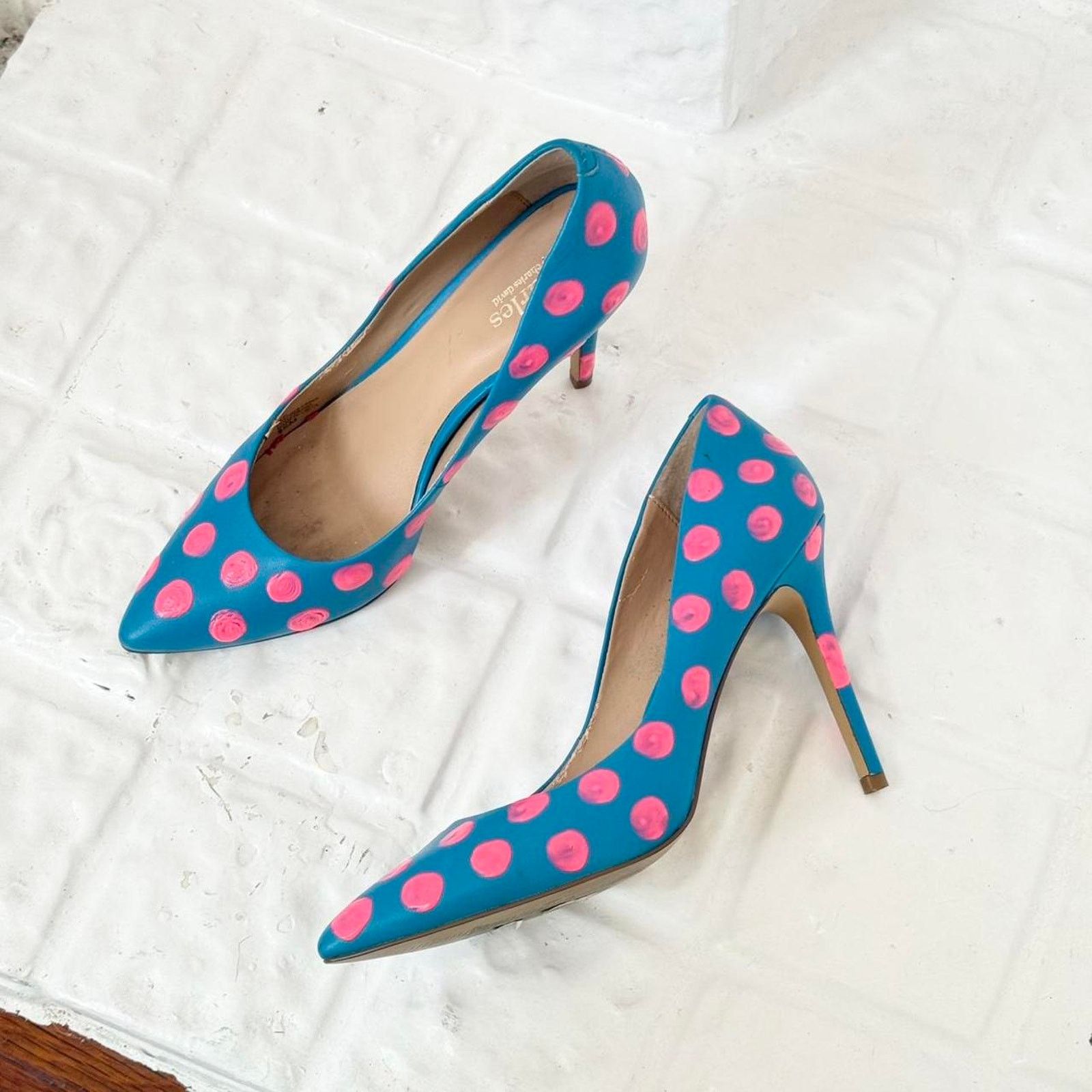 Vintage Y2K polka dot stiletto heels Size US 8.5 / IT 38.5 - 6 Thumbnail