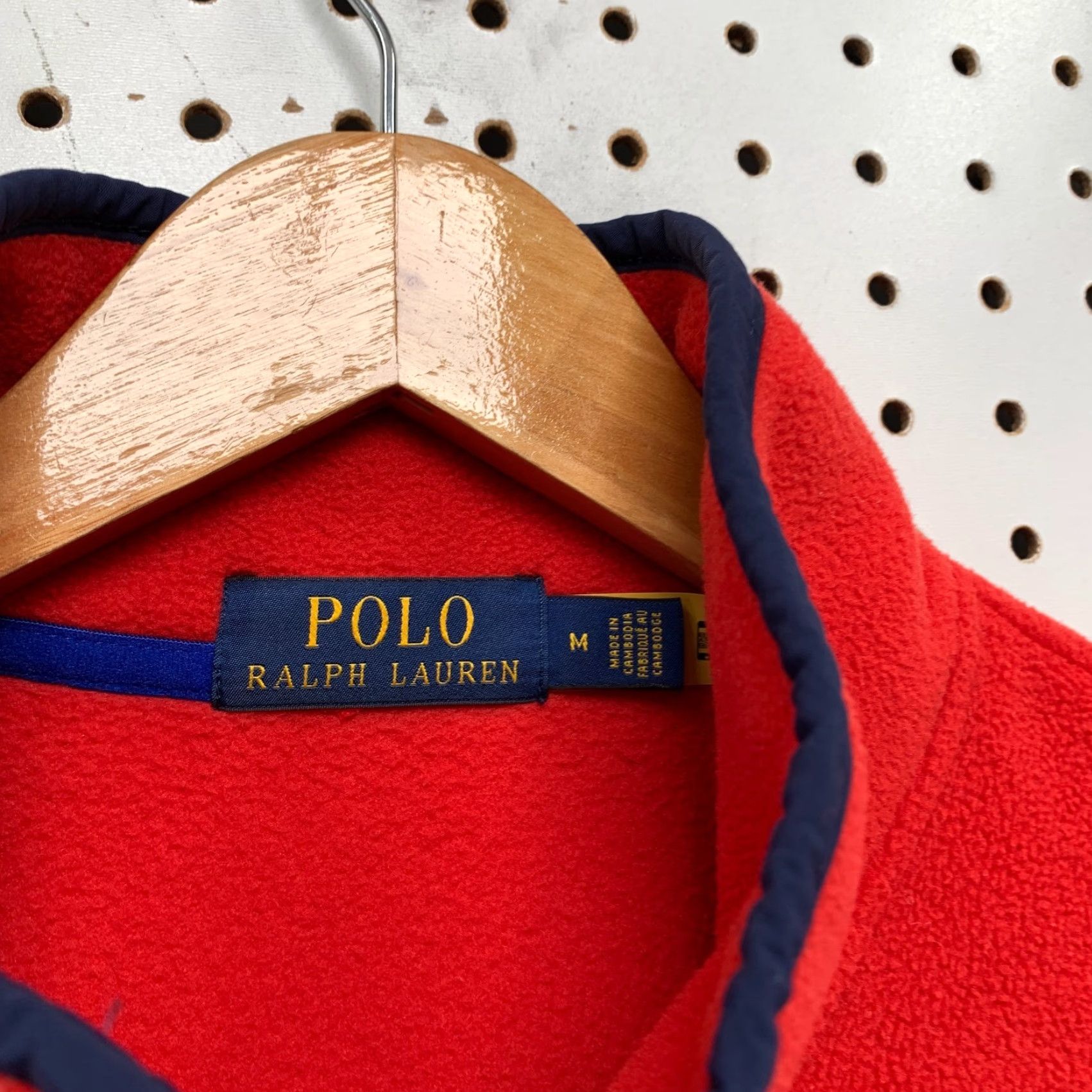 Polo Ralph Lauren VINTAGE Polo Ralph Lauren Fleece Sweater Pullover Mens Medium Red Preppy 90s Winter Casual Size US M / EU 48-50 / 2 - 2 Thumbnail