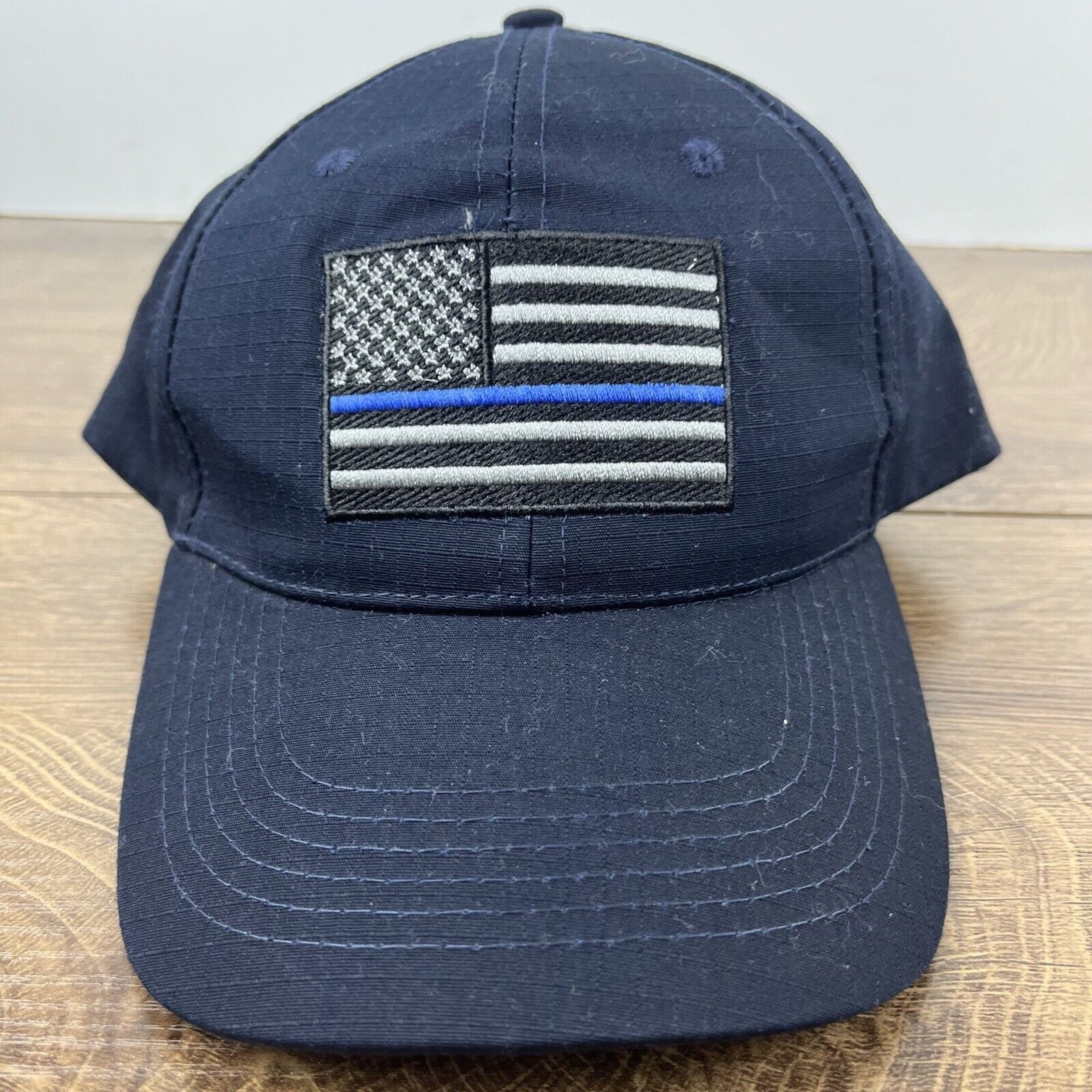 Other USA Flag Hat Blue Line Police Flag Hat Blue Adjustable Hat B Size ONE SIZE - 5 Thumbnail