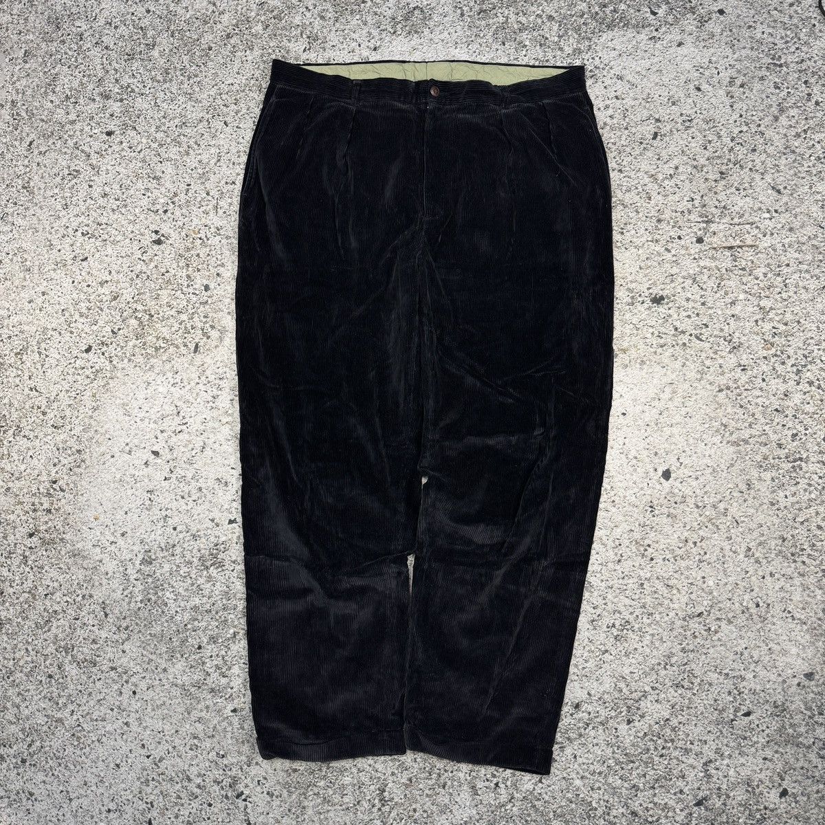 Vintage 90s Nautica Baggy Black Corduroy Pants ERD RRL Bode Grunge Size US 42 / EU 58 - 1 Thumbnail