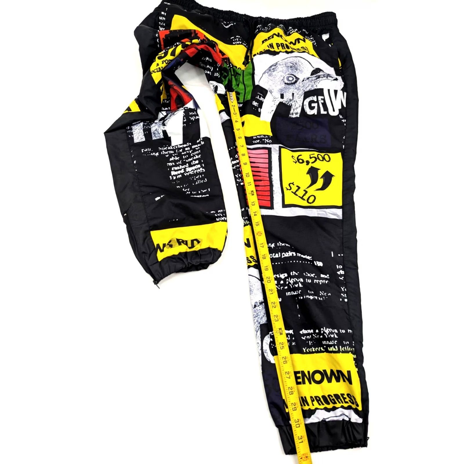 J Brand Staple Pigeon Windbreaker Pants Men 3XL Multicolor Streetwear Polyester Pockets Retro 90s/2000s - Streetwear Track Pants Mens Size US 39 - 4 Thumbnail
