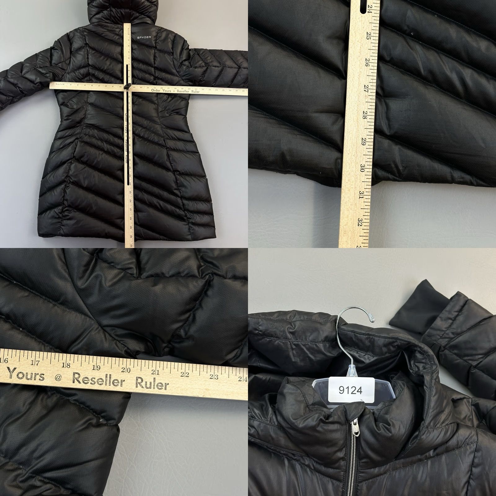 Spyder Spyder Timeless Jacket Women's Medium Black Hooded Quilted Long Down Puffer Size M / US 6-8 / IT 42-44 - 10 Thumbnail