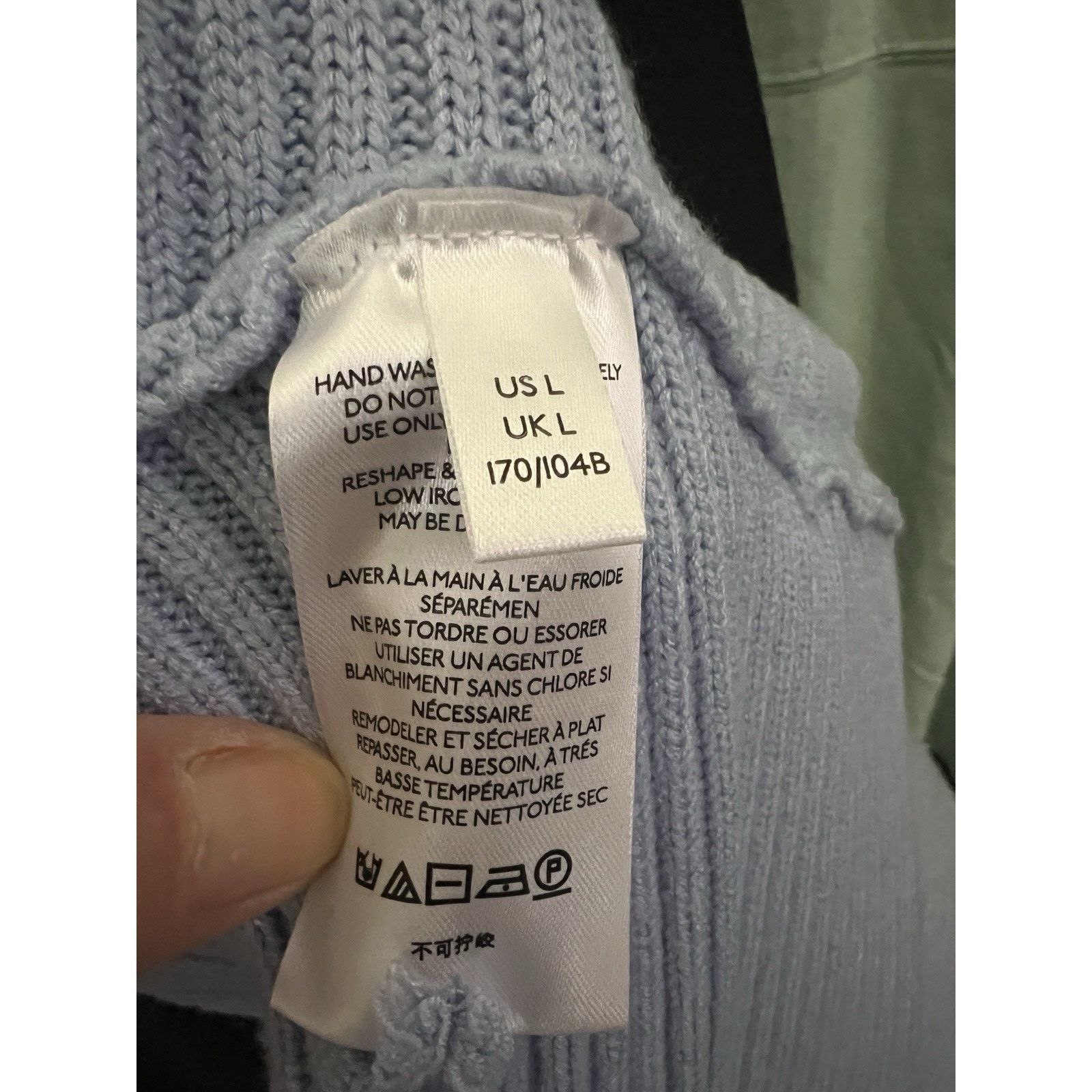 Anthropologie Anthropologie Blue Chunky Boho Crop Sweater Oversized Large Size L / US 10 / IT 46 - 7 Thumbnail