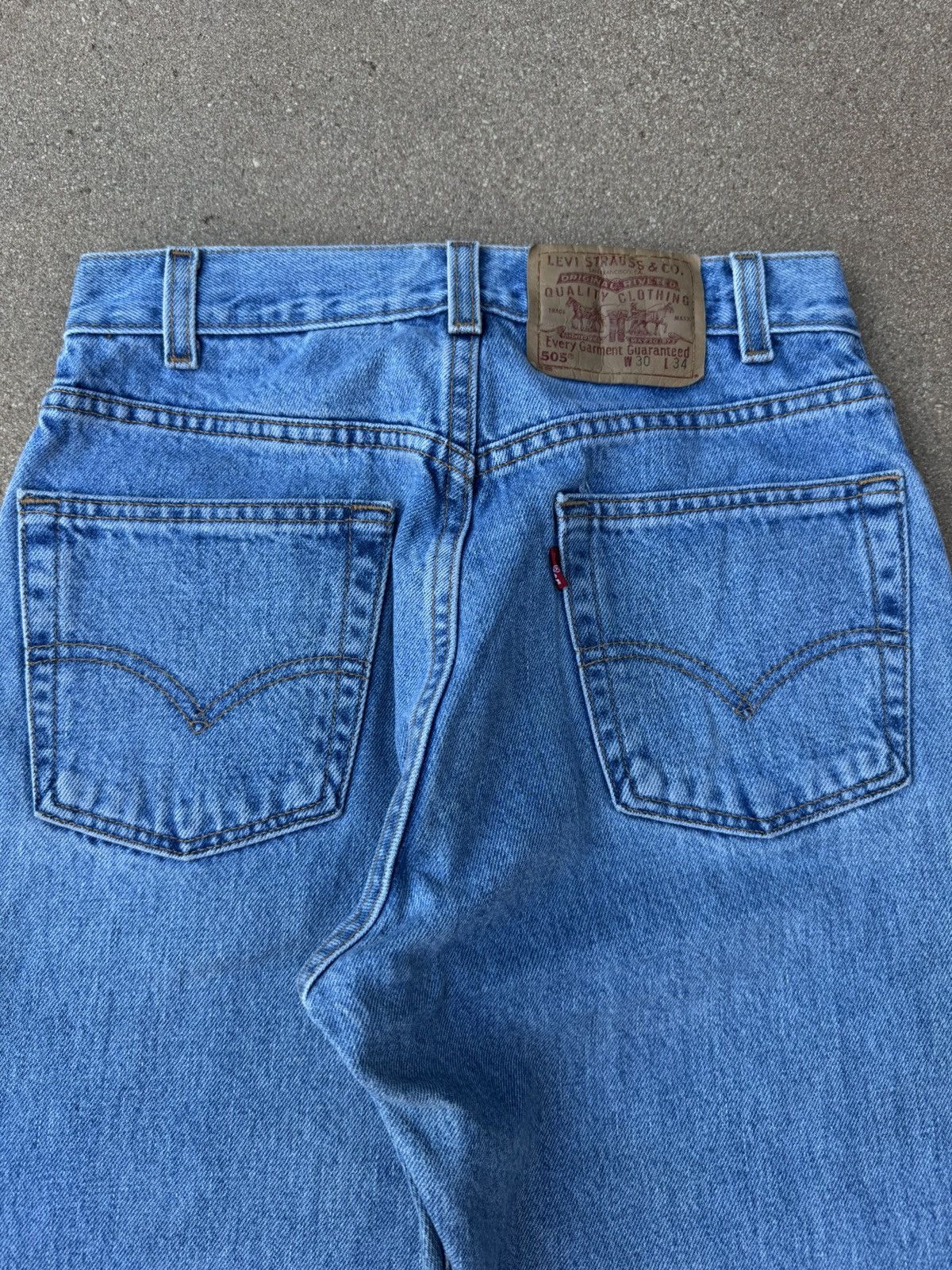 Levi's × Vintage Vintage 90’s Levi’s 505 Red Tab Straight Leg Jeans 28x33 Size US 28 / EU 44 - 6 Thumbnail