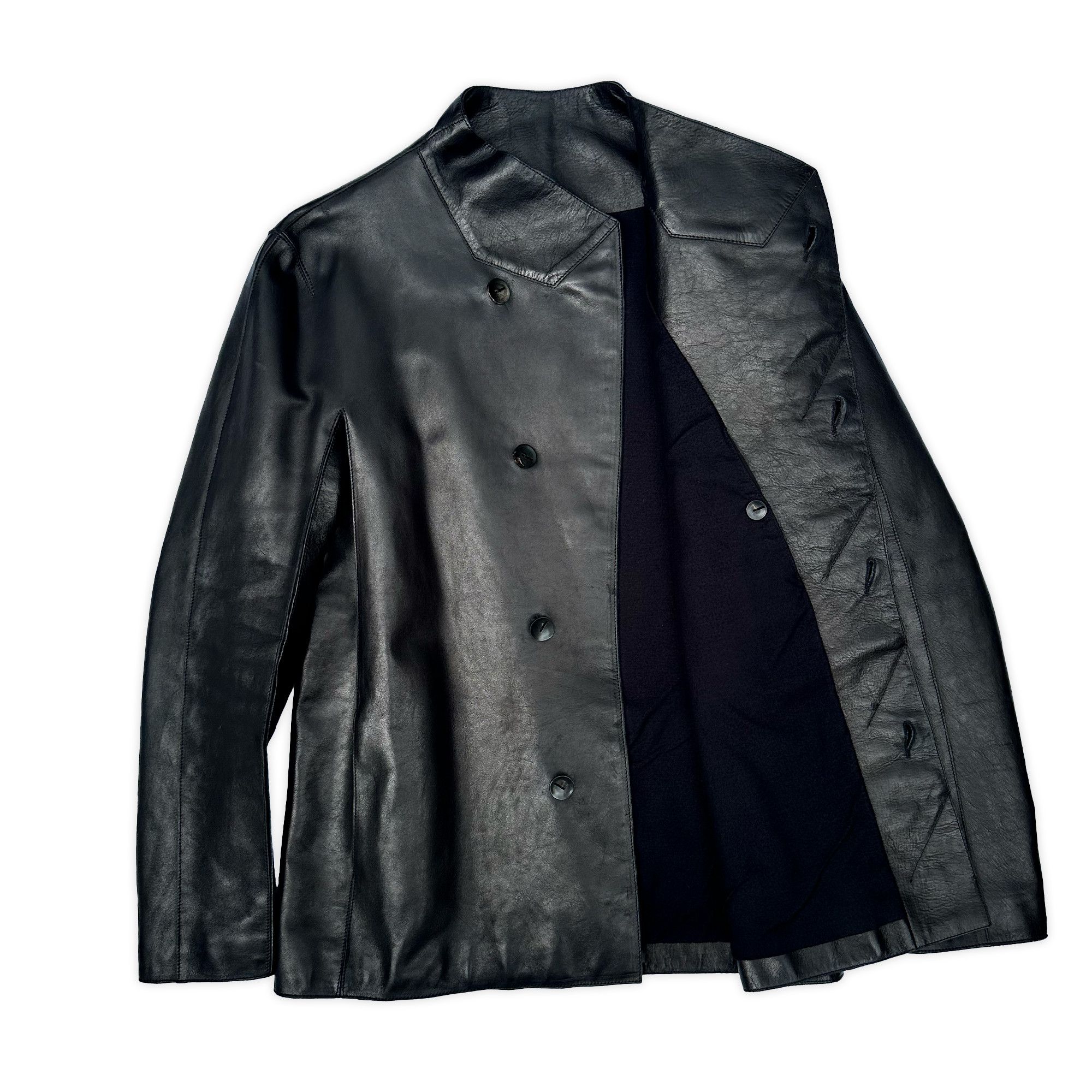 Y/Project Asymmetrical Horse Leather Jacket Size US M / EU 48-50 / 2 - 2 Thumbnail