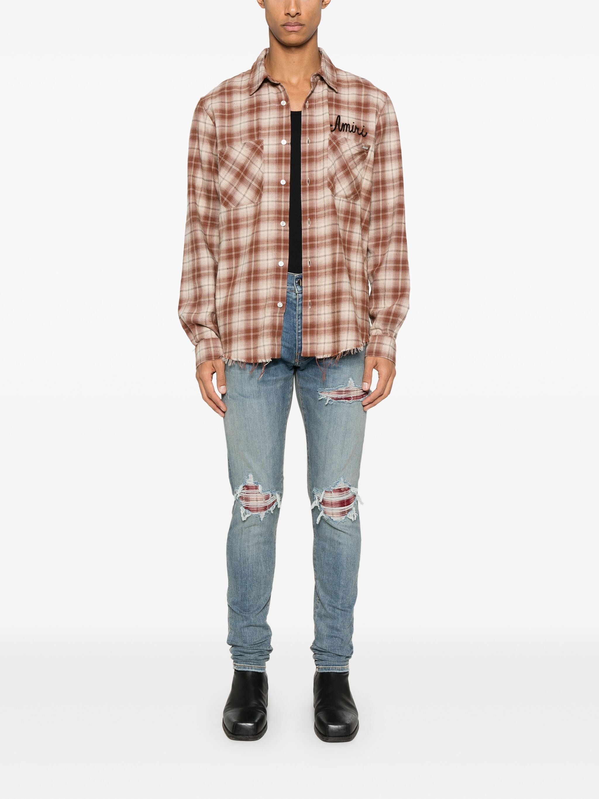 Amiri o1orln1125 Shotgun Flannel Shirt in Multicolor Size US M / EU 48-50 / 2 - 3 Thumbnail