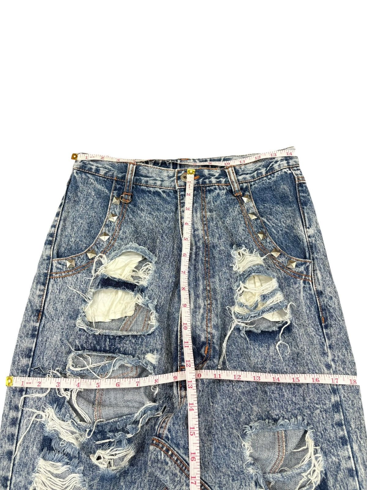 Super Lovers Vintage Japanese Super Lovers Destroyed Jean Shorts Jorts Size US 29 - 10 Thumbnail