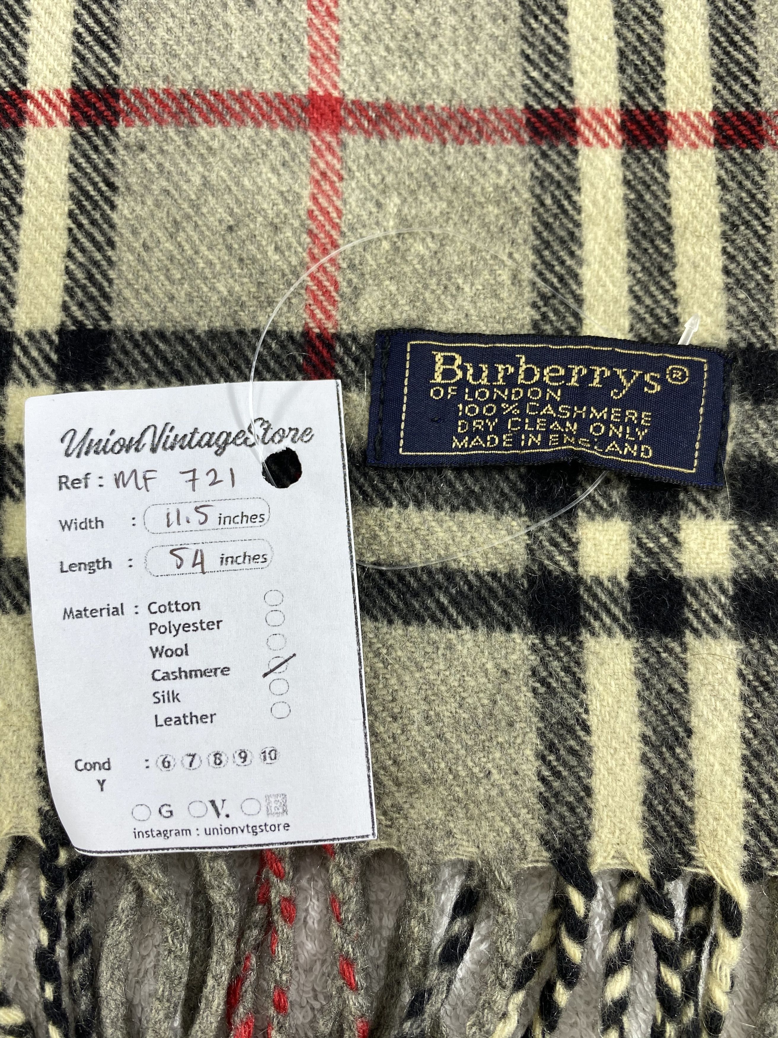 Burberry Vintage Burberry Scarf/Muffler/Neckwear MF721 Size ONE SIZE - 4 Thumbnail